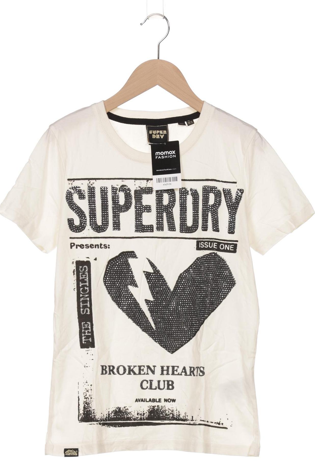 

Superdry Damen T-Shirt, cremeweiß, Gr. 38