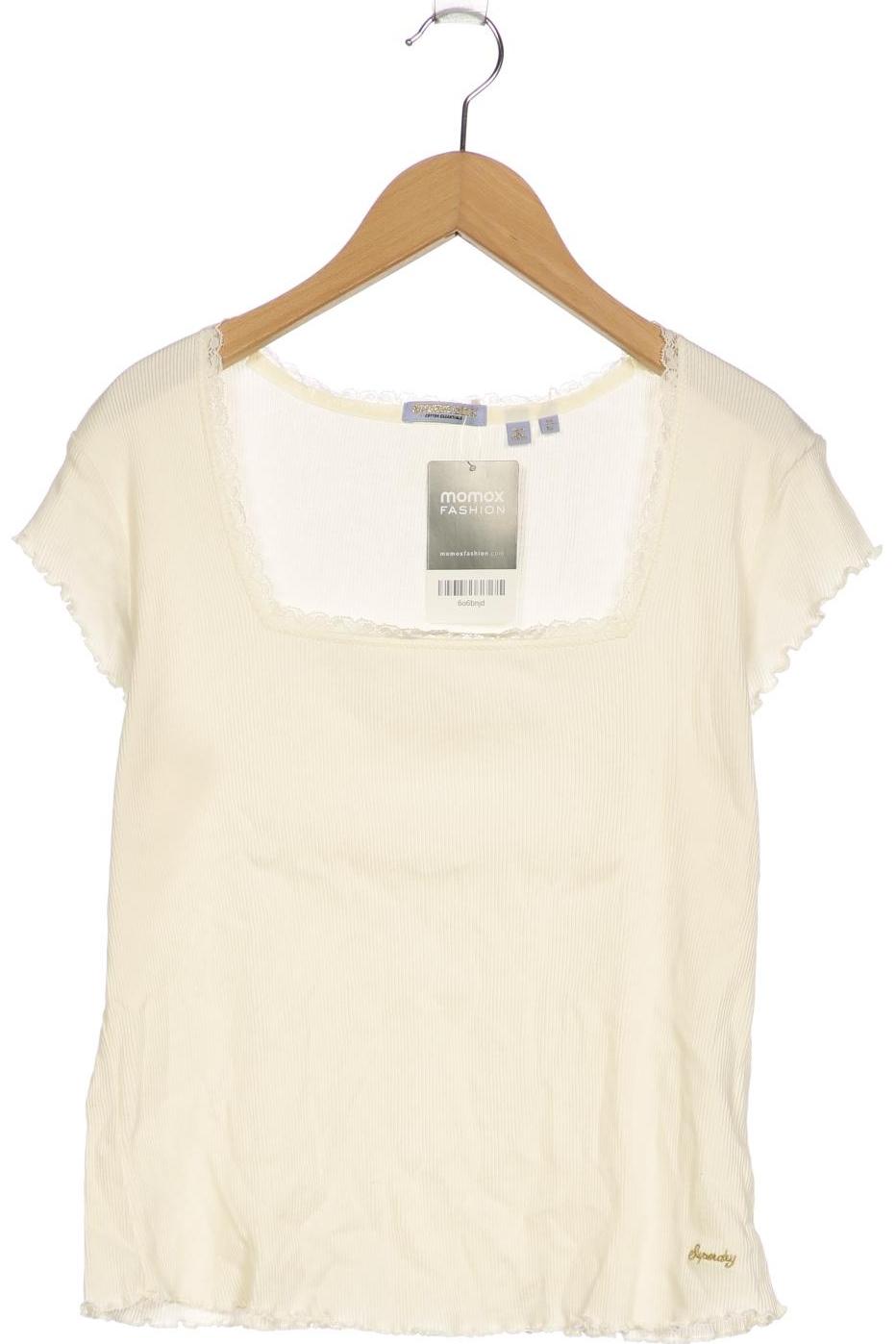 

Superdry Damen T-Shirt, cremeweiß, Gr. 14