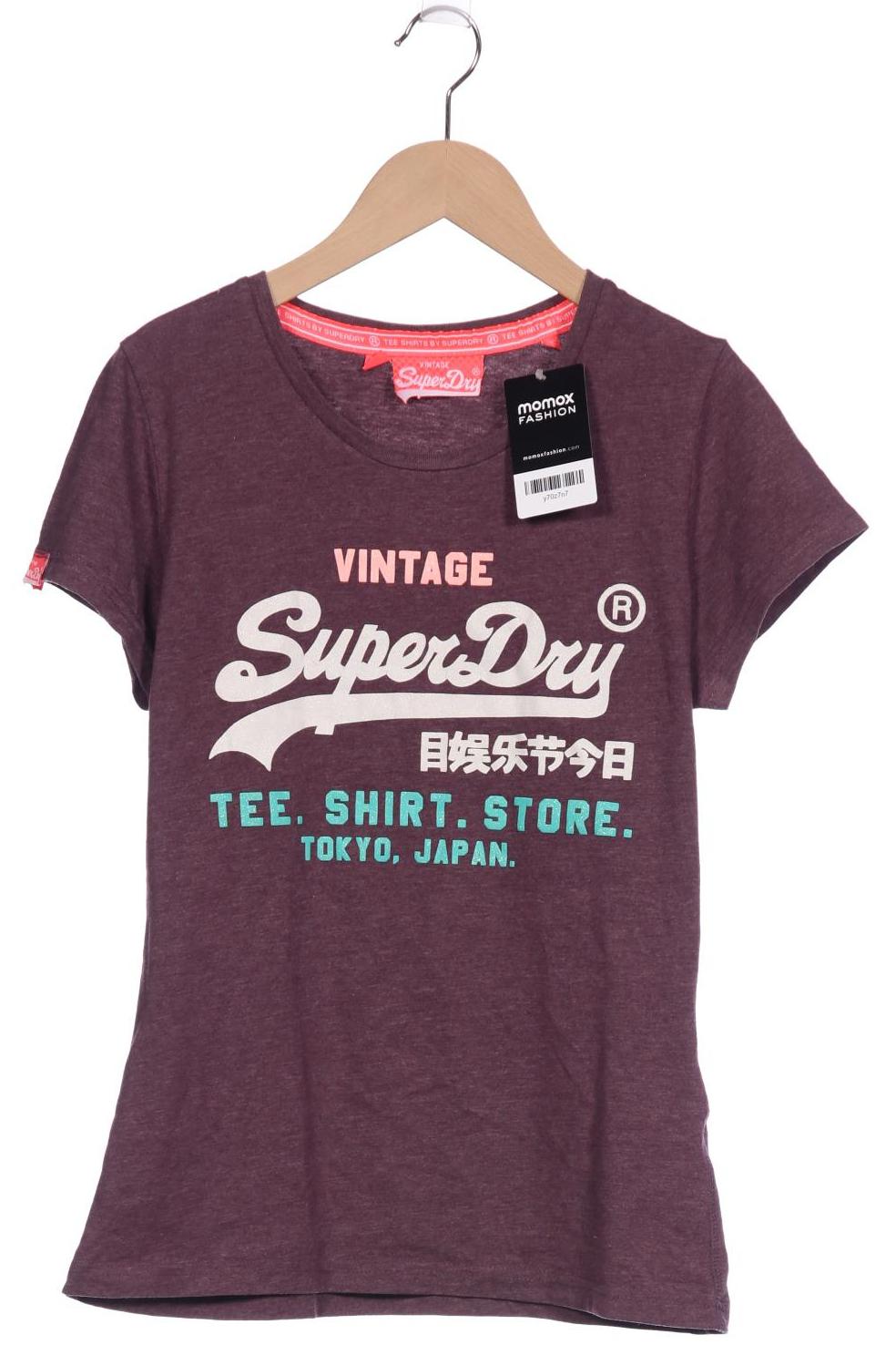 

Superdry Damen T-Shirt, bordeaux, Gr. 38