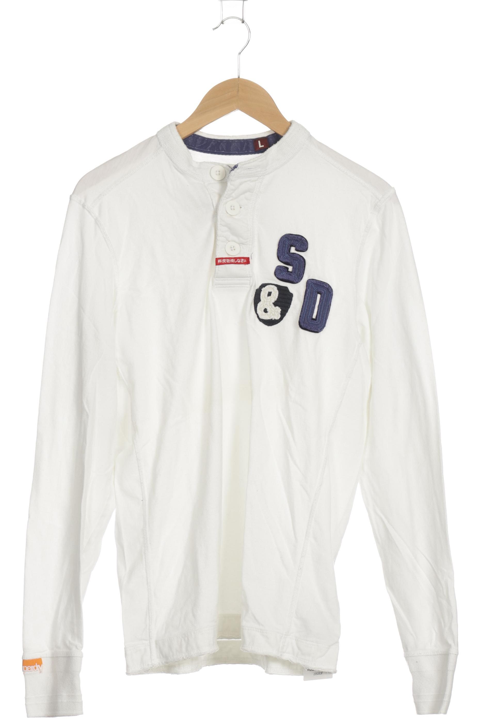 

Superdry Herren Langarmshirt, weiß, Gr.