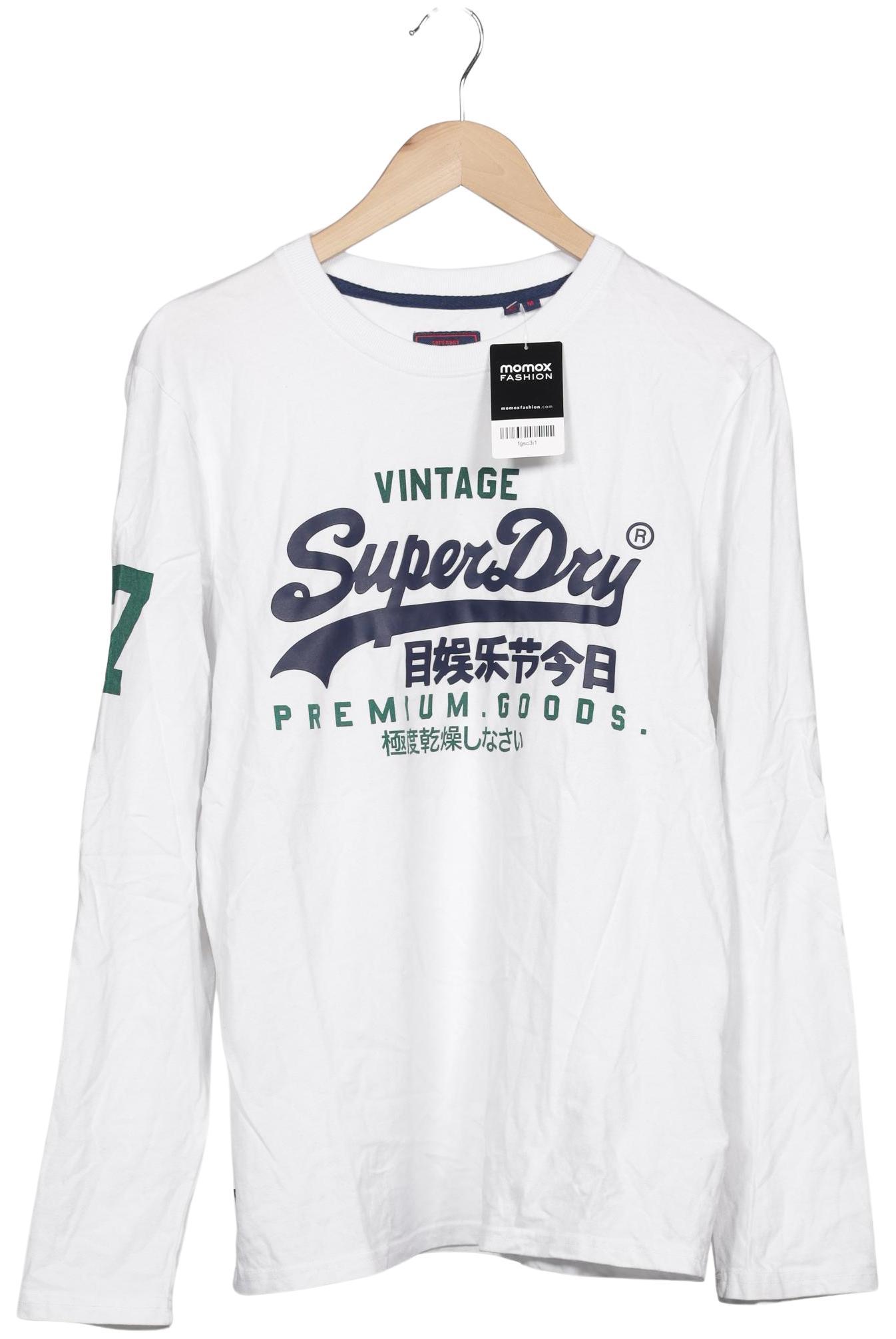 

Superdry Herren Langarmshirt, weiß, Gr. 48