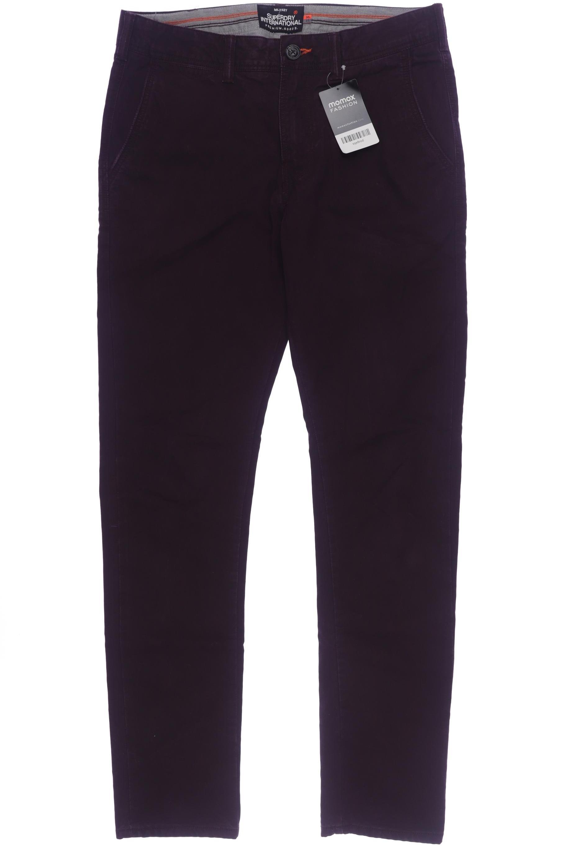 

Superdry Herren Stoffhose, bordeaux, Gr. 30