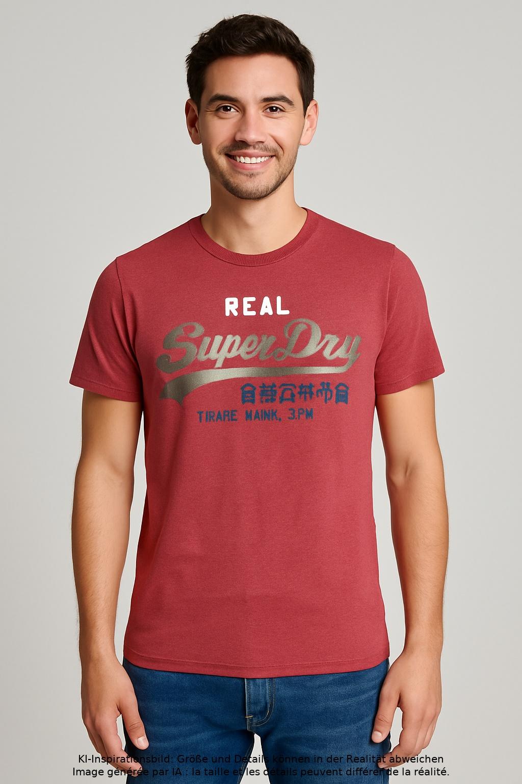 

Superdry Herren T-Shirt, rot, Gr. 48