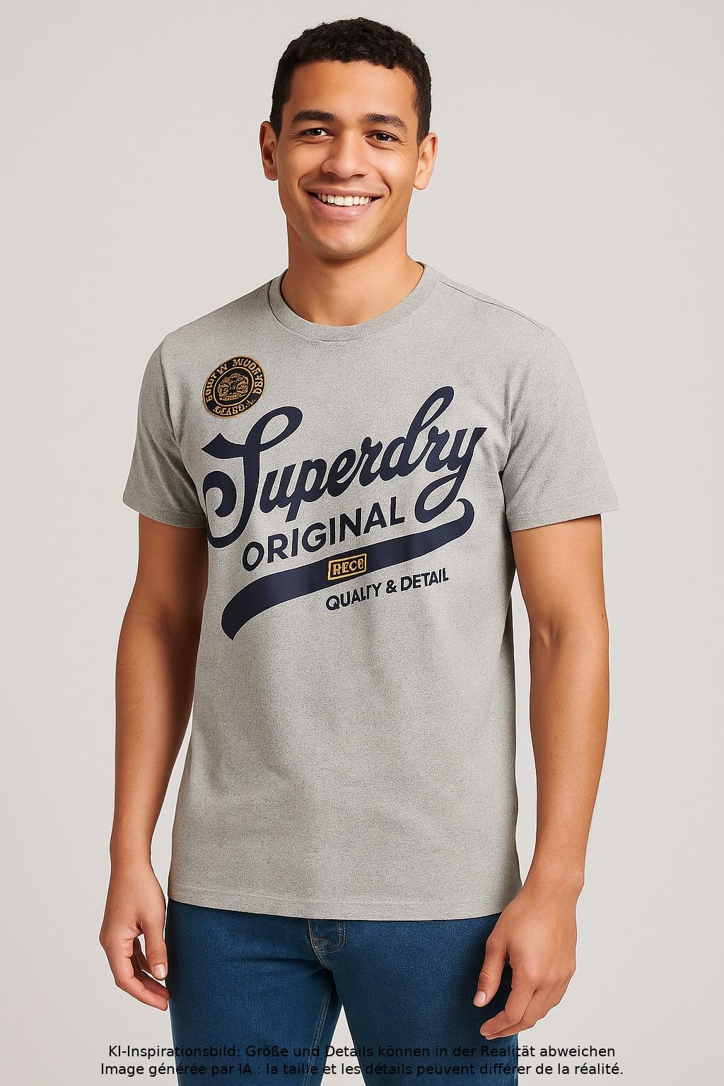

Superdry Herren T-Shirt, grau, Gr. 46