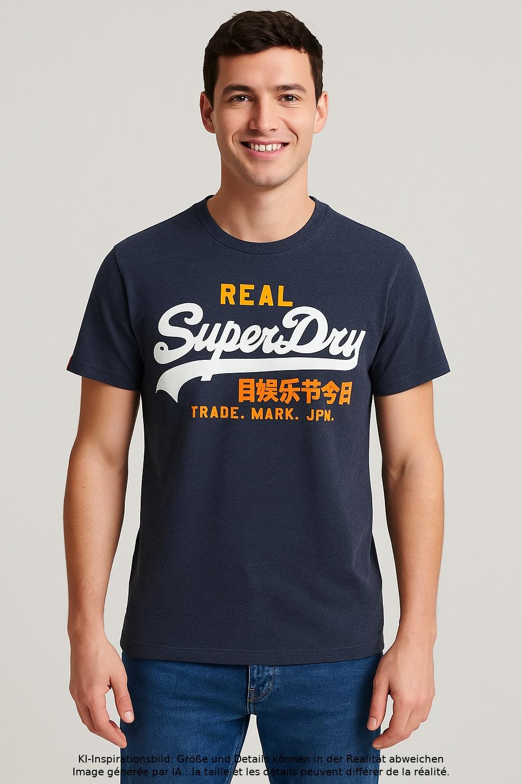 

Superdry Herren T-Shirt, marineblau, Gr. 48