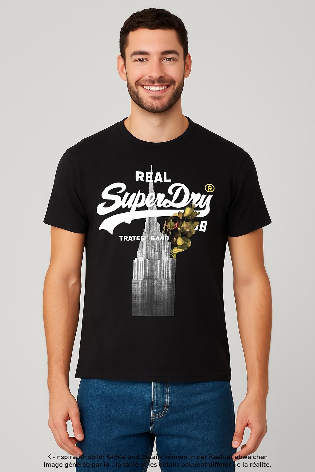 

Superdry Herren T-Shirt, schwarz, Gr. 52