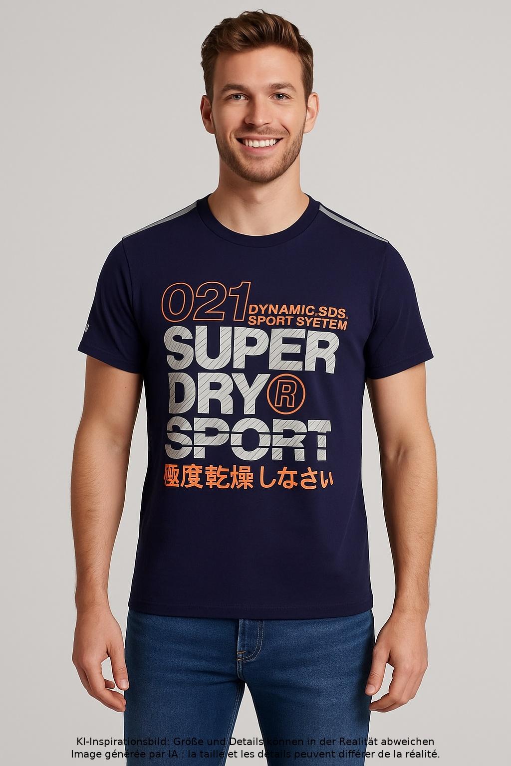 

Superdry Herren T-Shirt, marineblau, Gr. 46