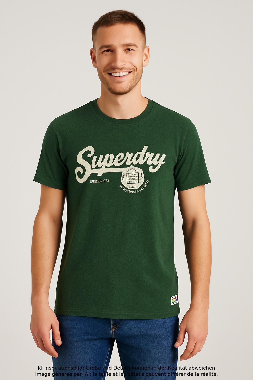 

Superdry Herren T-Shirt, grün, Gr. 52