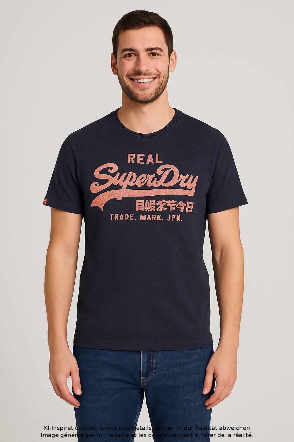 

Superdry Herren T-Shirt, marineblau, Gr. 54