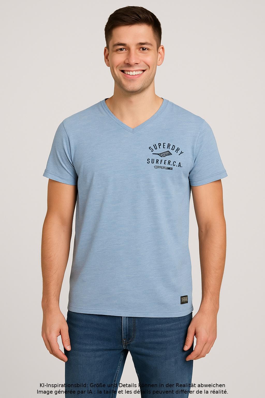 

Superdry Herren T-Shirt, hellblau, Gr. 54