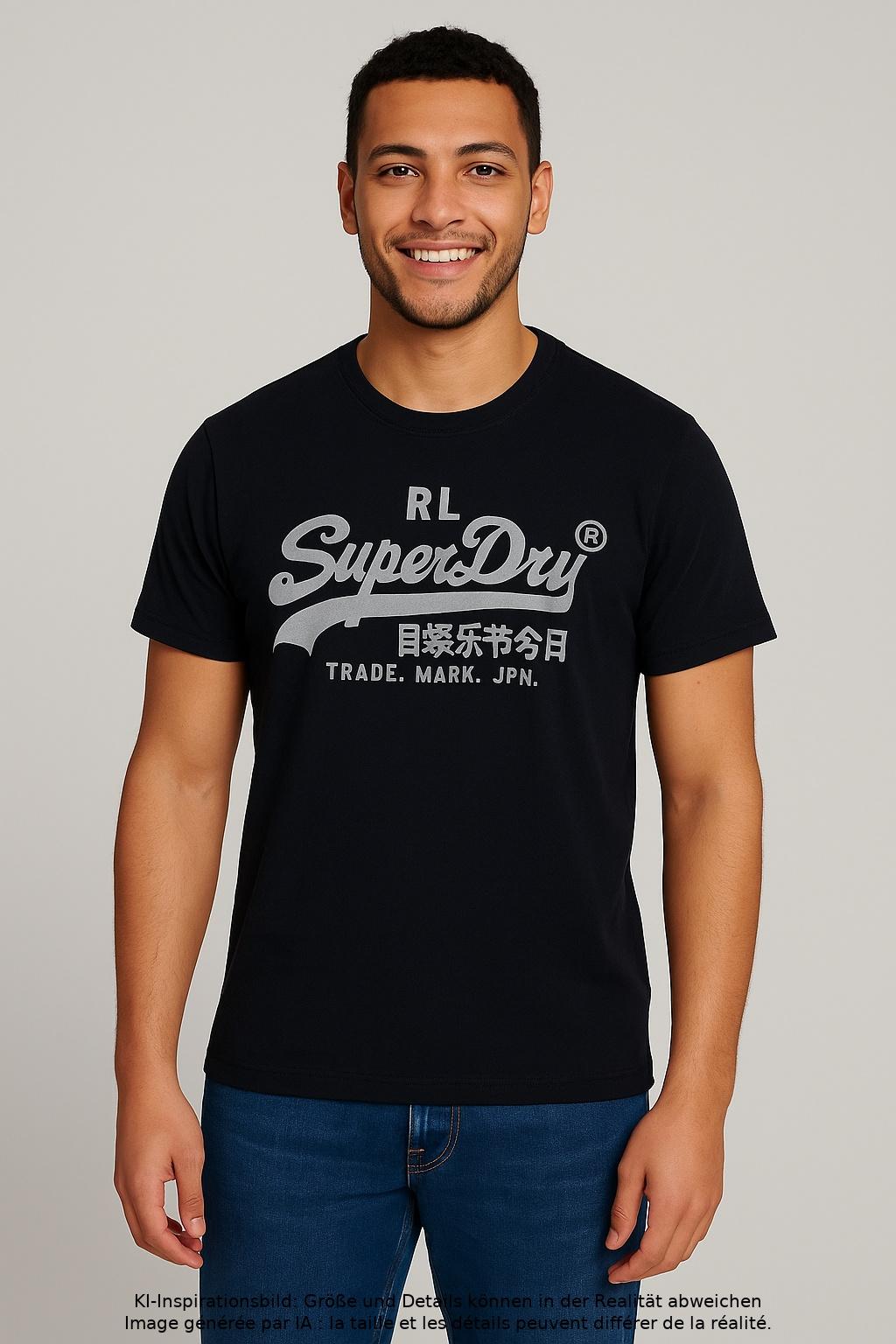 

Superdry Herren T-Shirt, marineblau, Gr. 48
