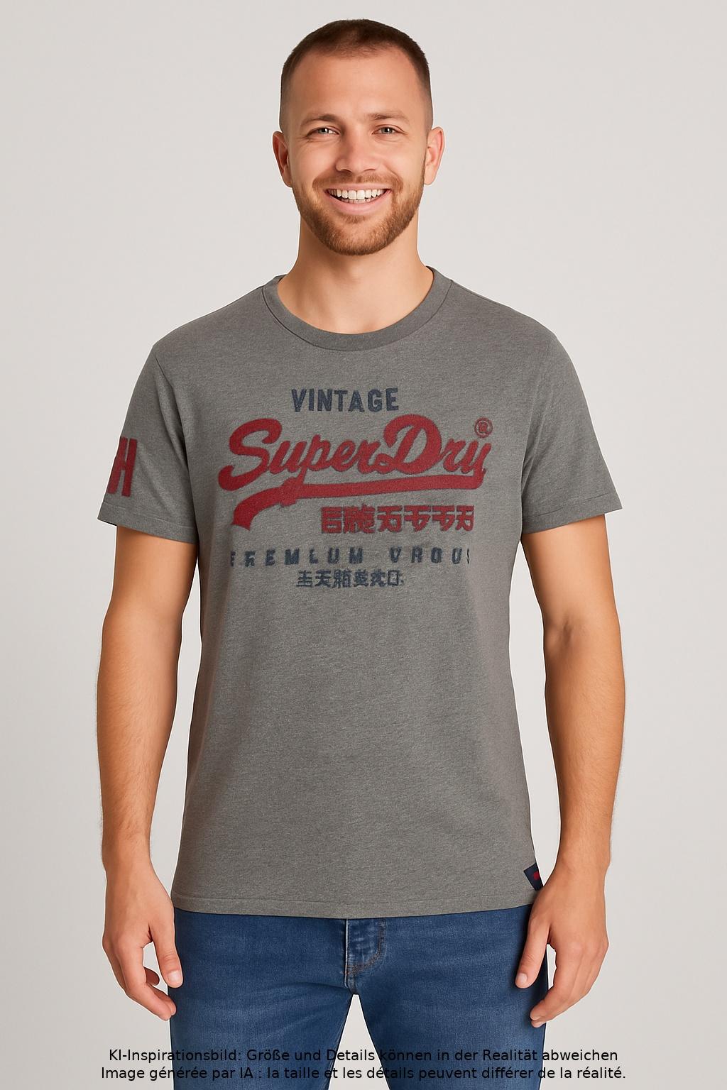 

Superdry Herren T-Shirt, grau, Gr. 52