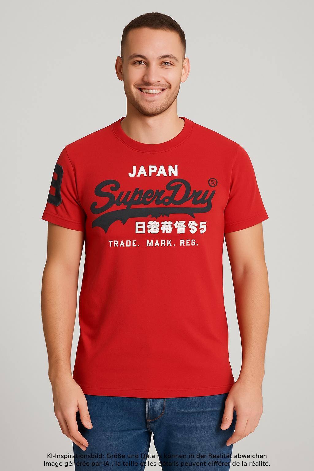 

Superdry Herren T-Shirt, rot, Gr. 54