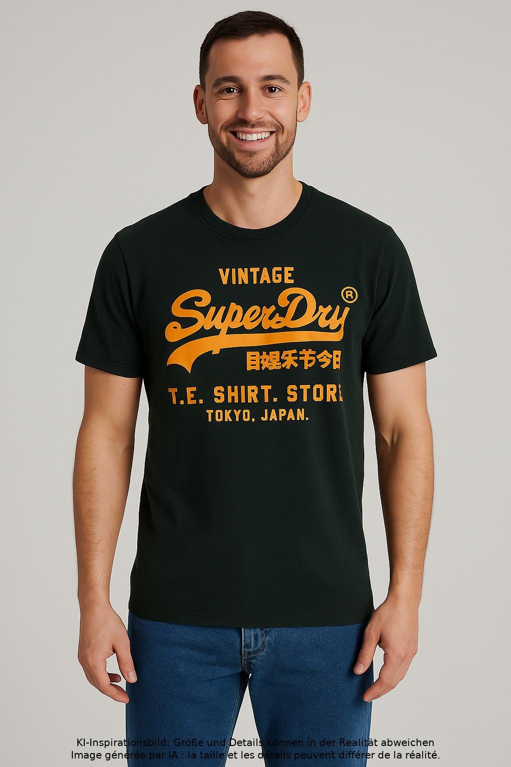 

Superdry Herren T-Shirt, grün, Gr. 46