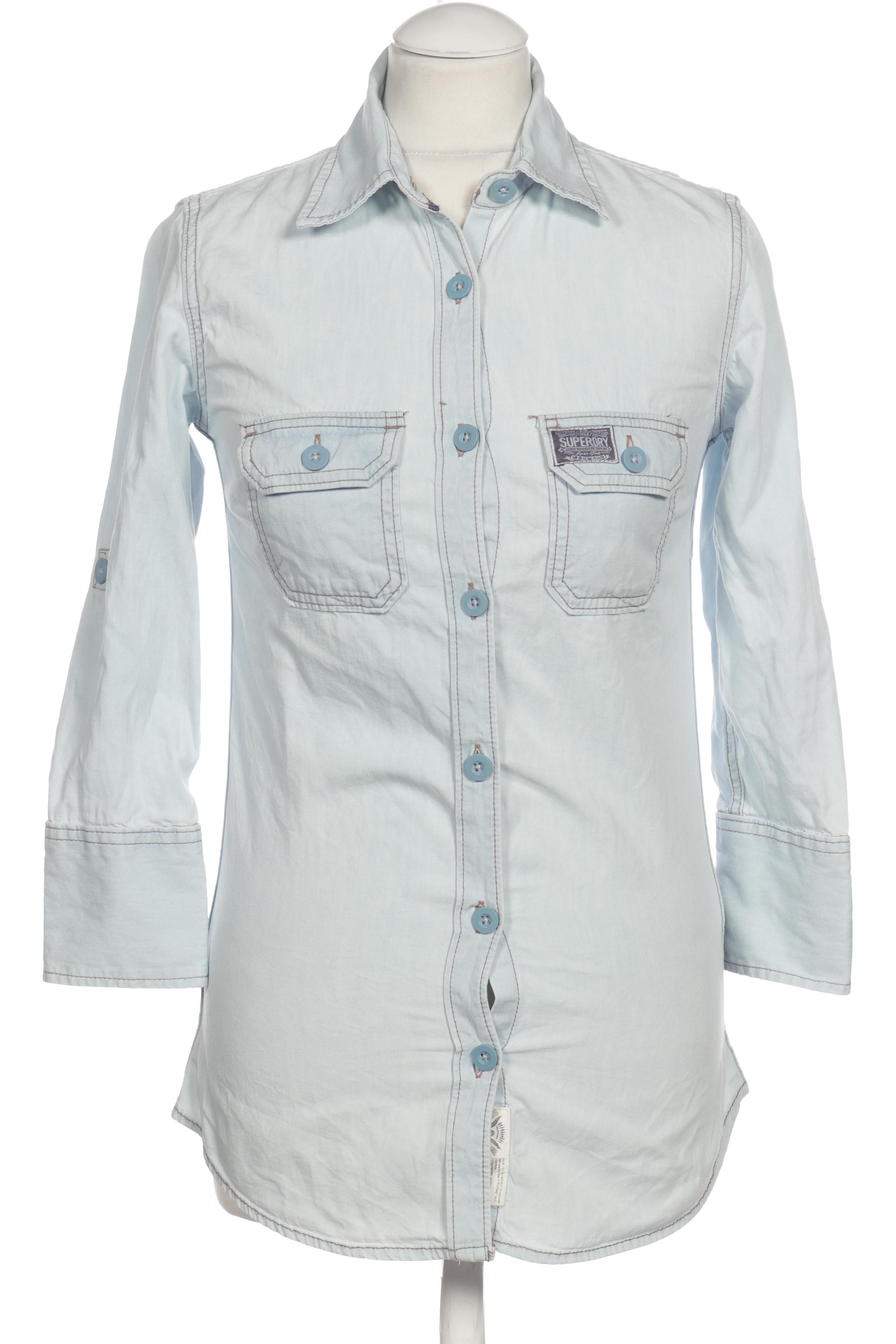 

Superdry Damen Bluse, blau, Gr. 134