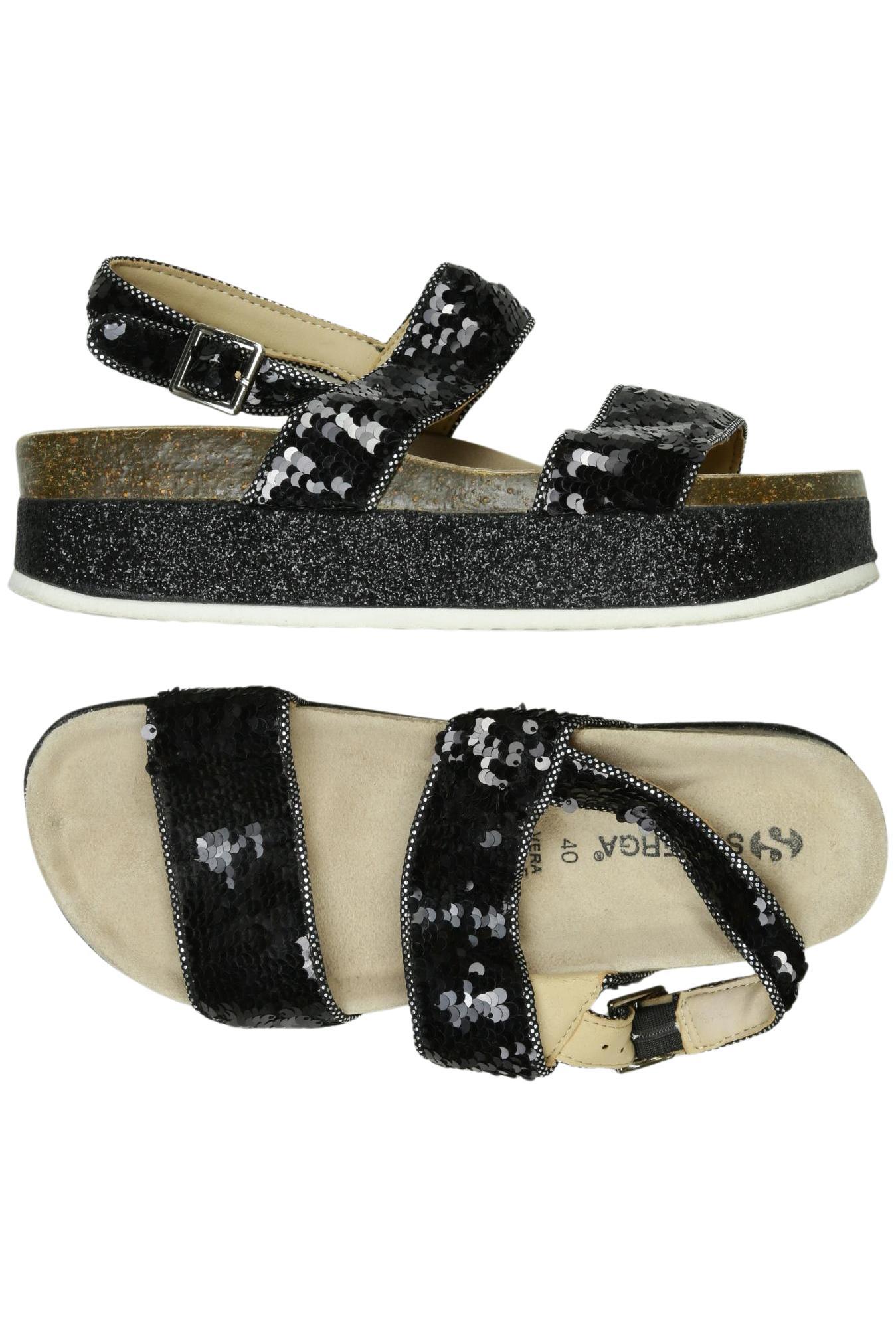 

Superga Damen Sandale, schwarz, Gr. 40