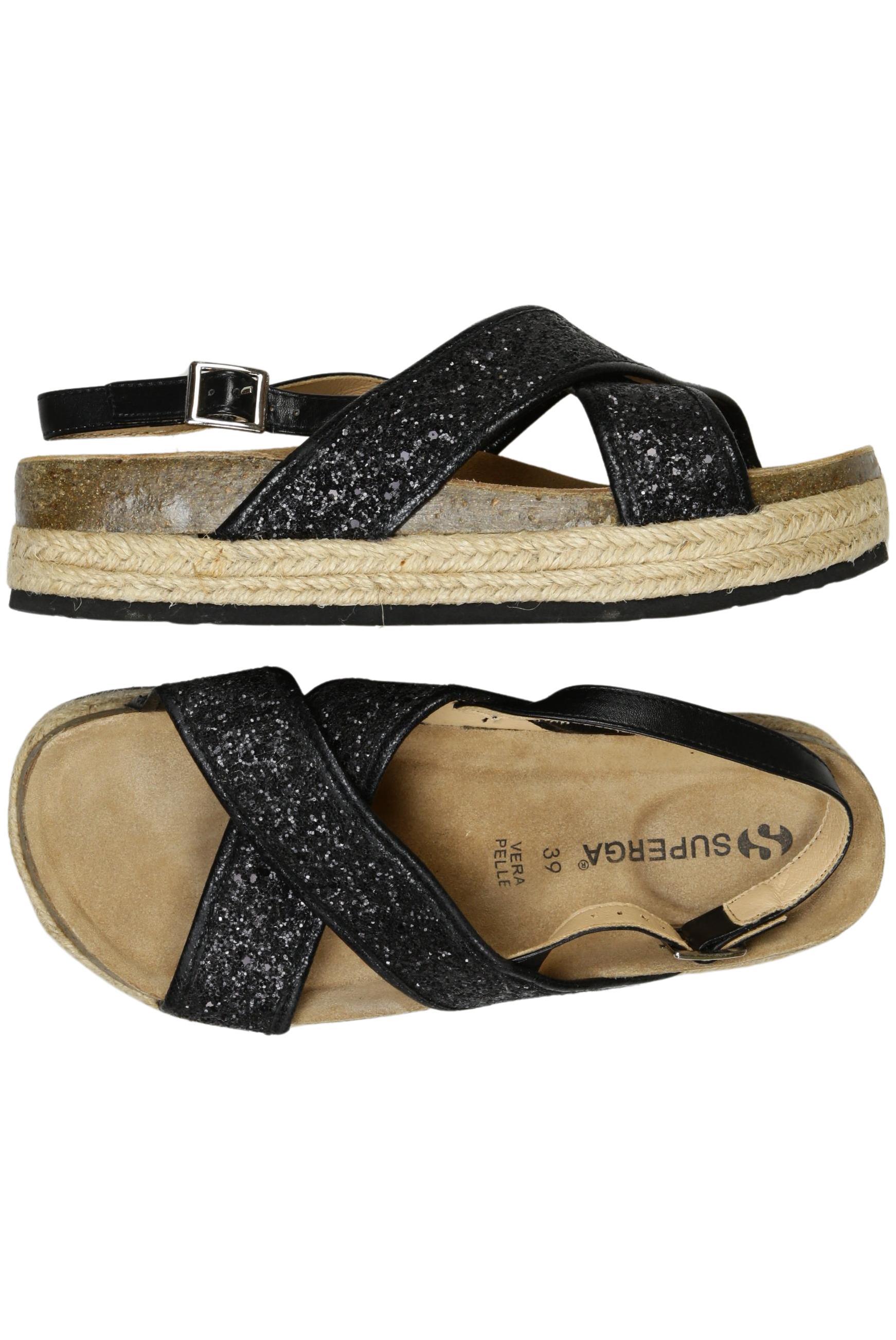 

Superga Damen Sandale, schwarz, Gr. 39