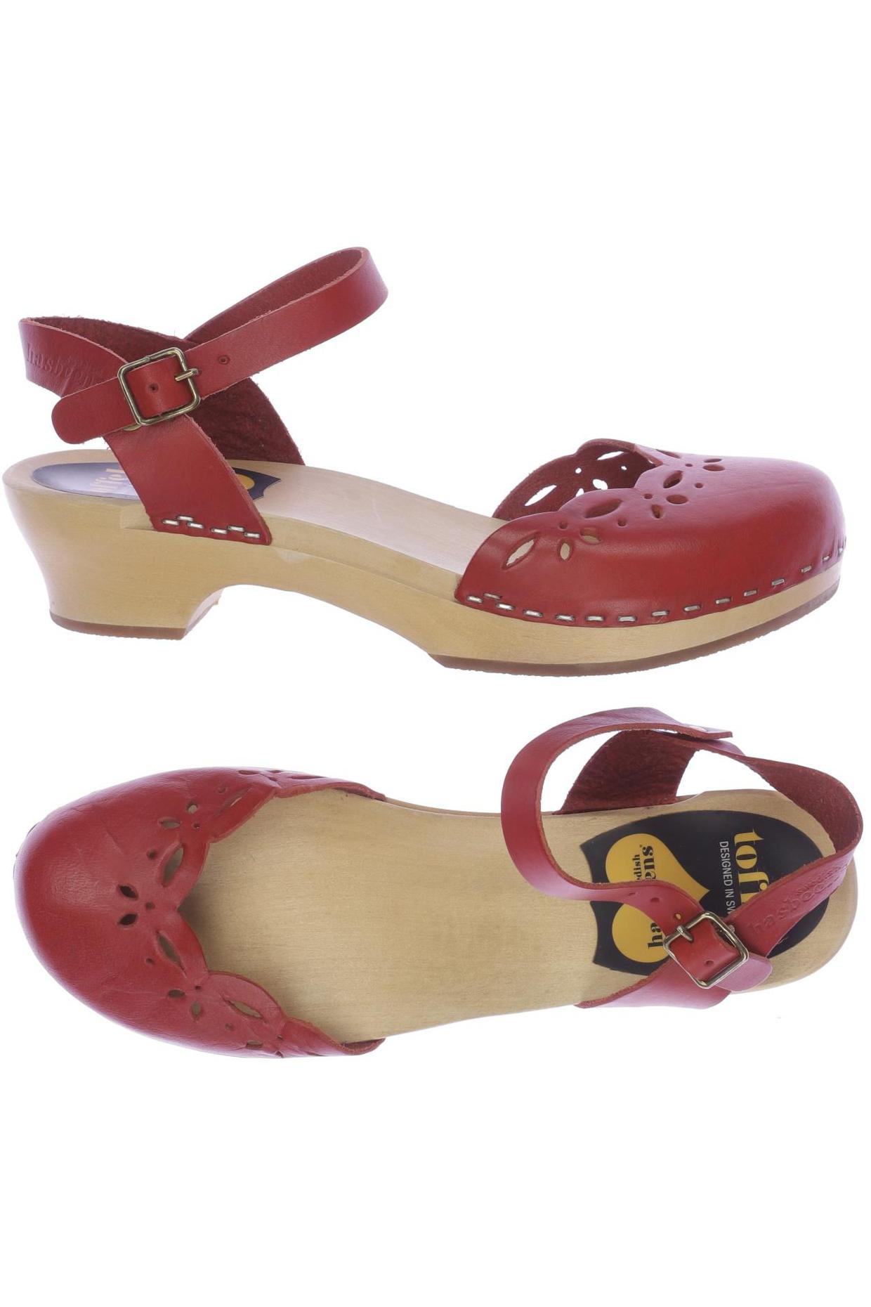 

Swedish hasbeens Damen Sandale, rot, Gr. 38