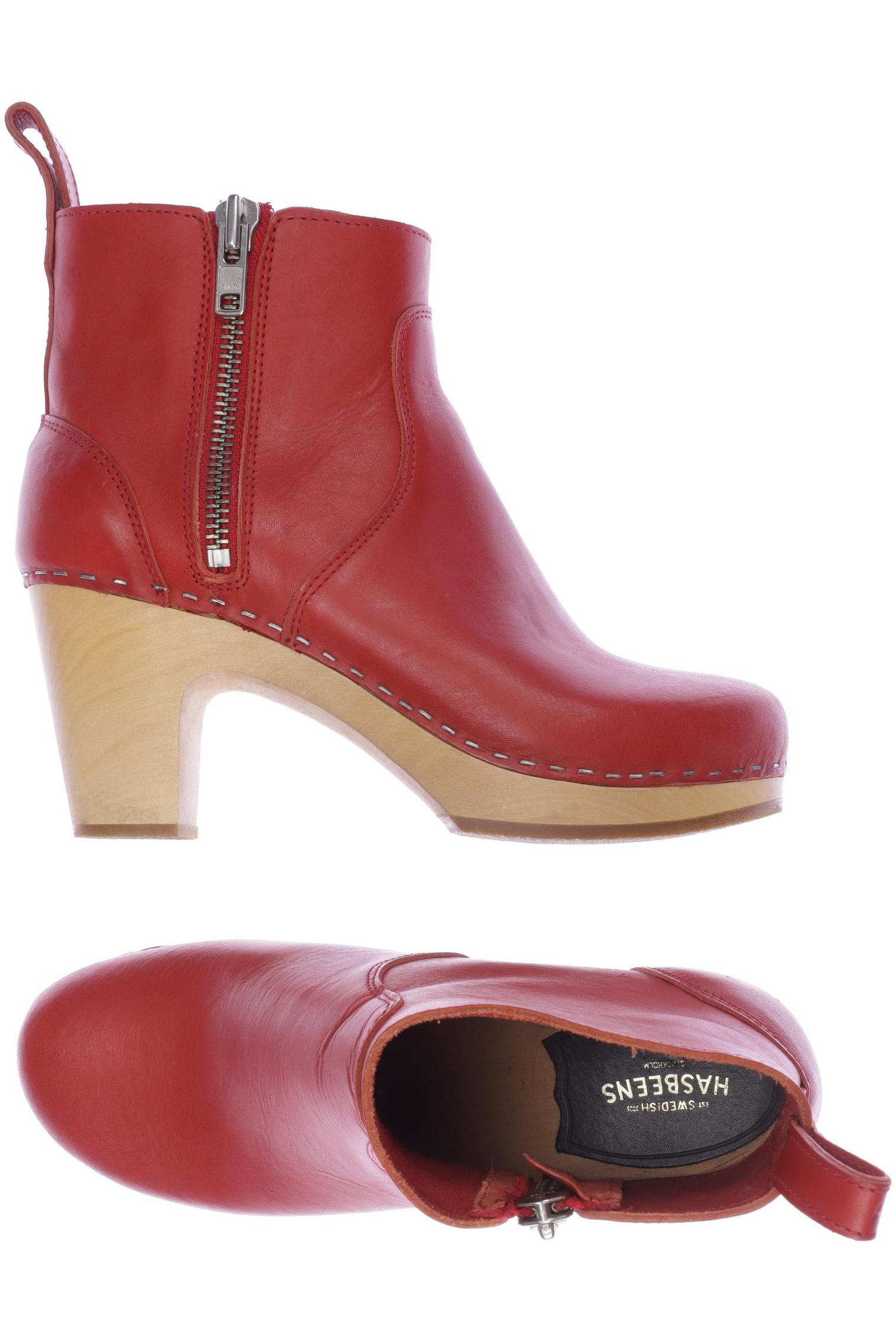 

Swedish hasbeens Damen Stiefelette, rot, Gr. 39