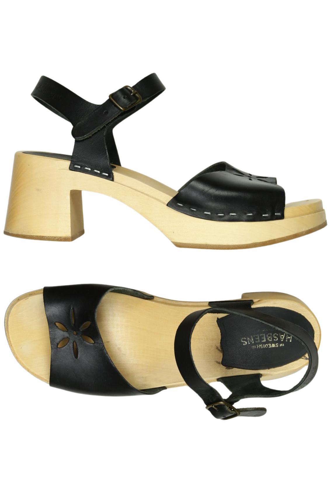 

Swedish hasbeens Damen Sandale, schwarz, Gr. 38