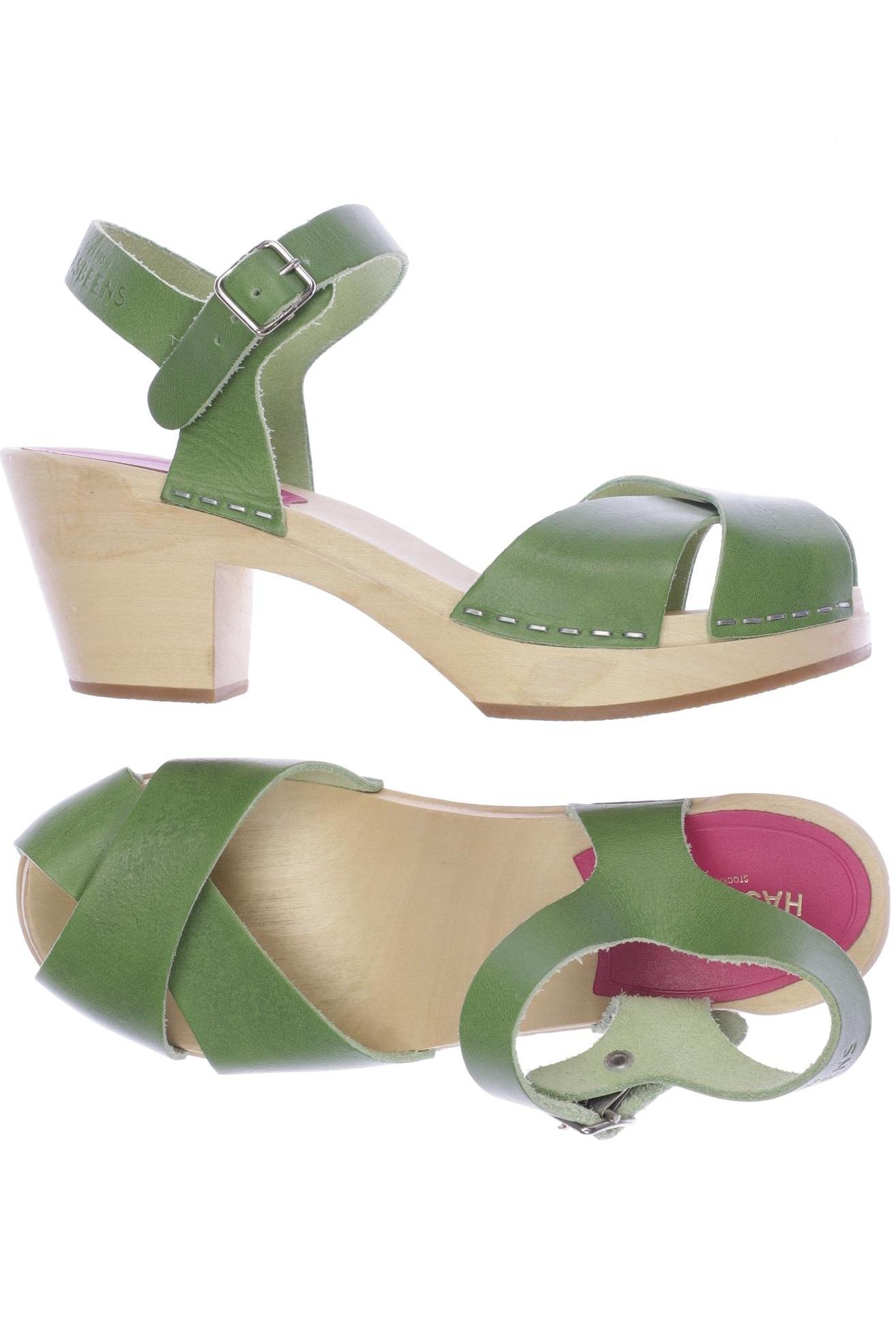 

Swedish hasbeens Damen Sandale, grün, Gr. 35