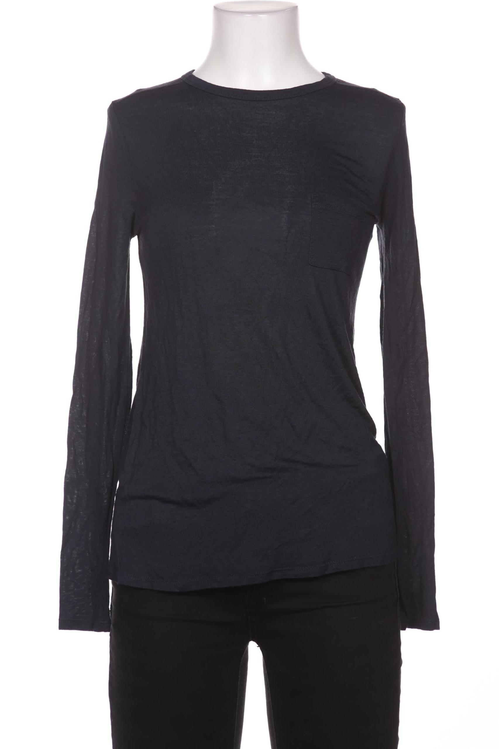 

T by Alexander Wang Damen Langarmshirt, marineblau, Gr. 34