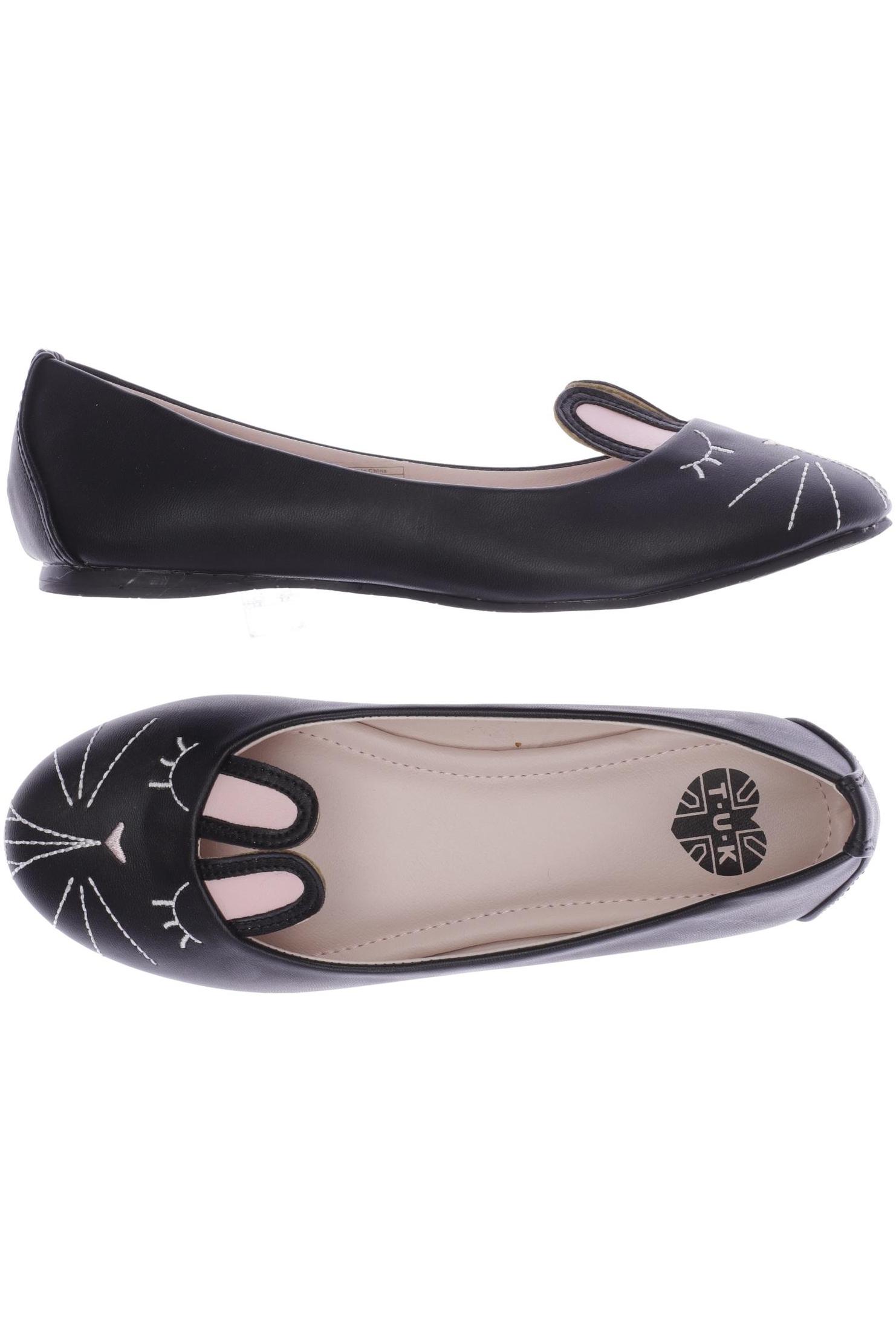 

T.U.K. Damen Ballerinas, schwarz