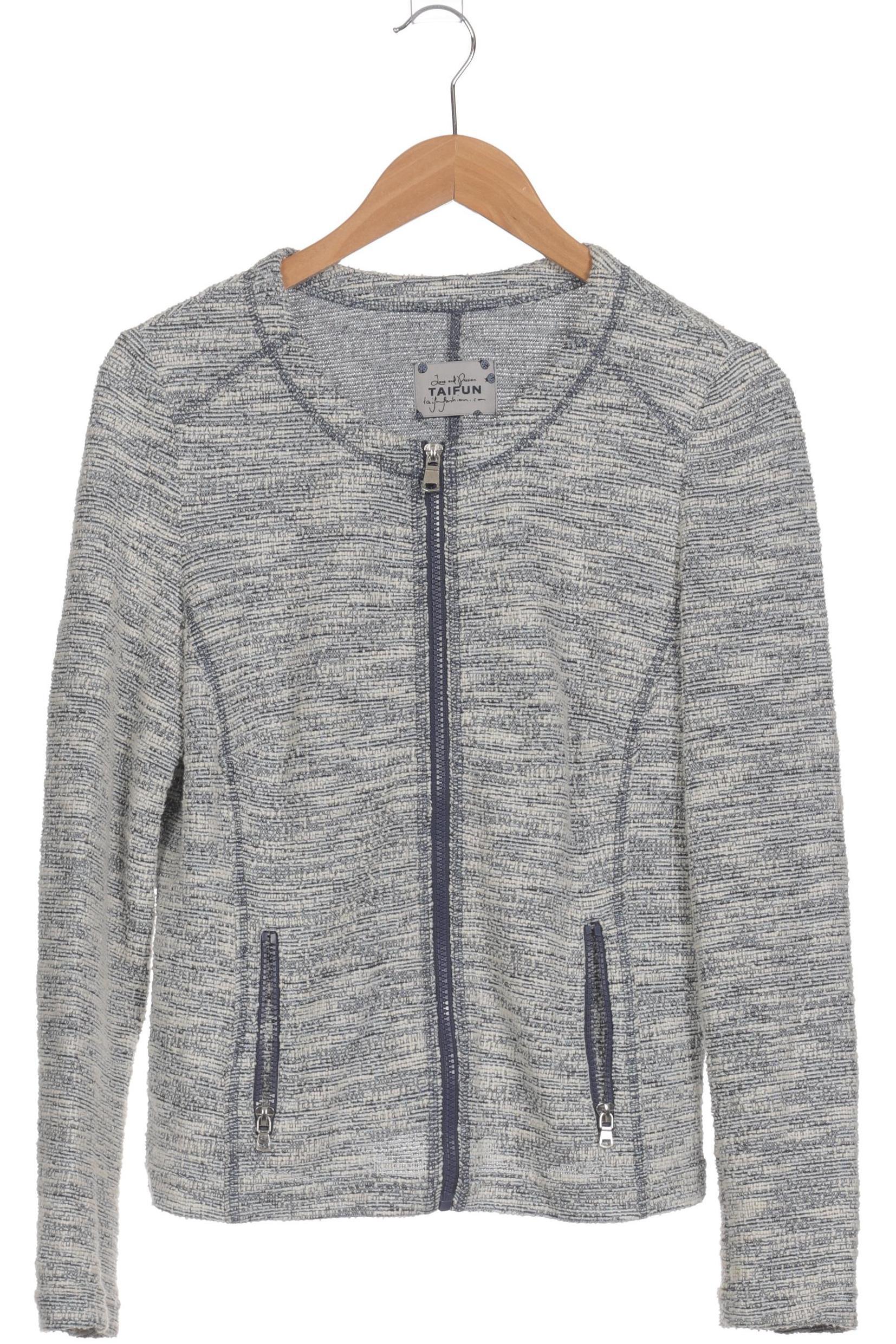 

Taifun Damen Strickjacke, blau, Gr. 40