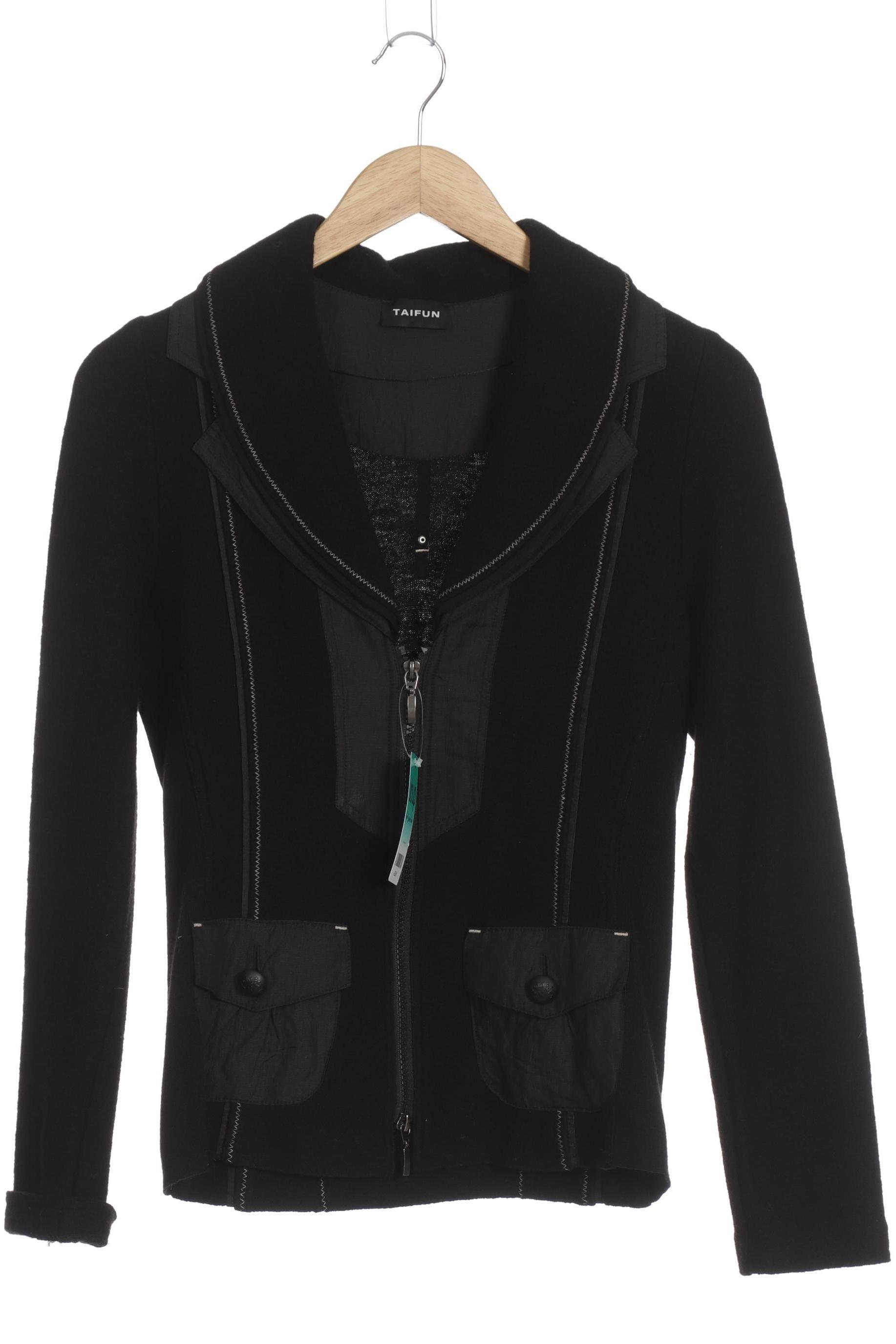 

Taifun Damen Strickjacke, schwarz, Gr. 36
