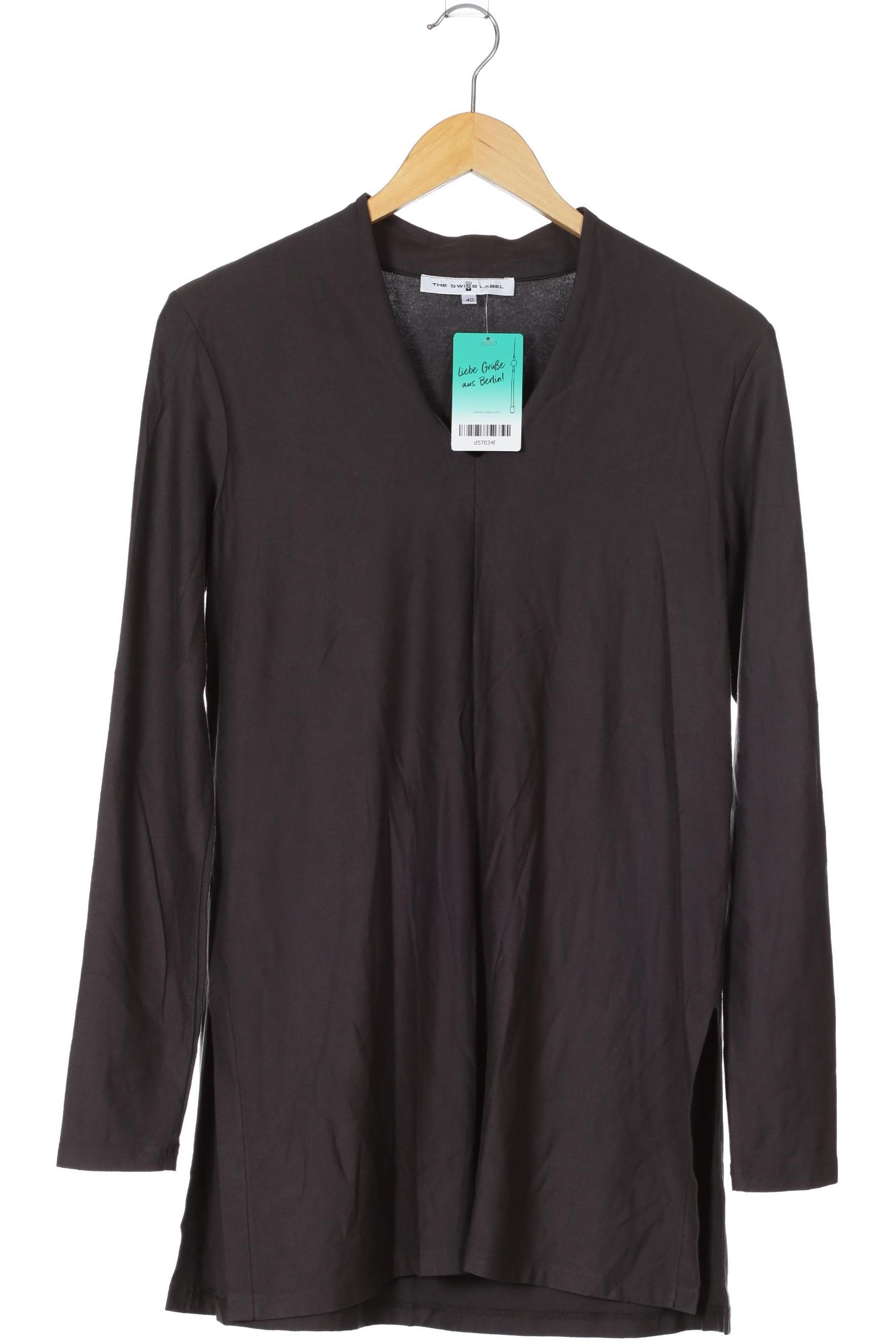 

THE Swiss Label Damen Langarmshirt, grau, Gr. 40