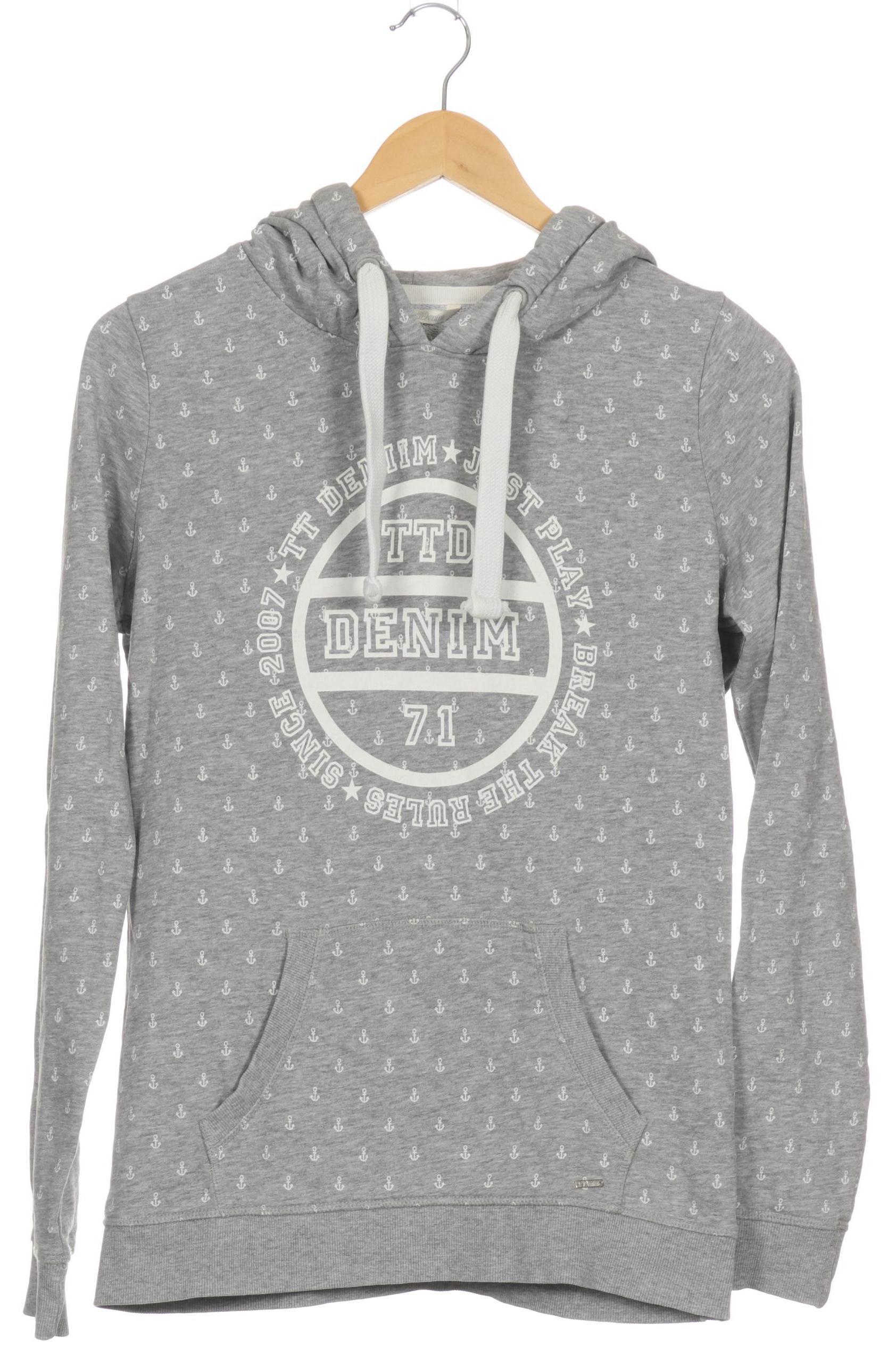 

TOM Tailor Denim Damen Kapuzenpullover, grau, Gr.