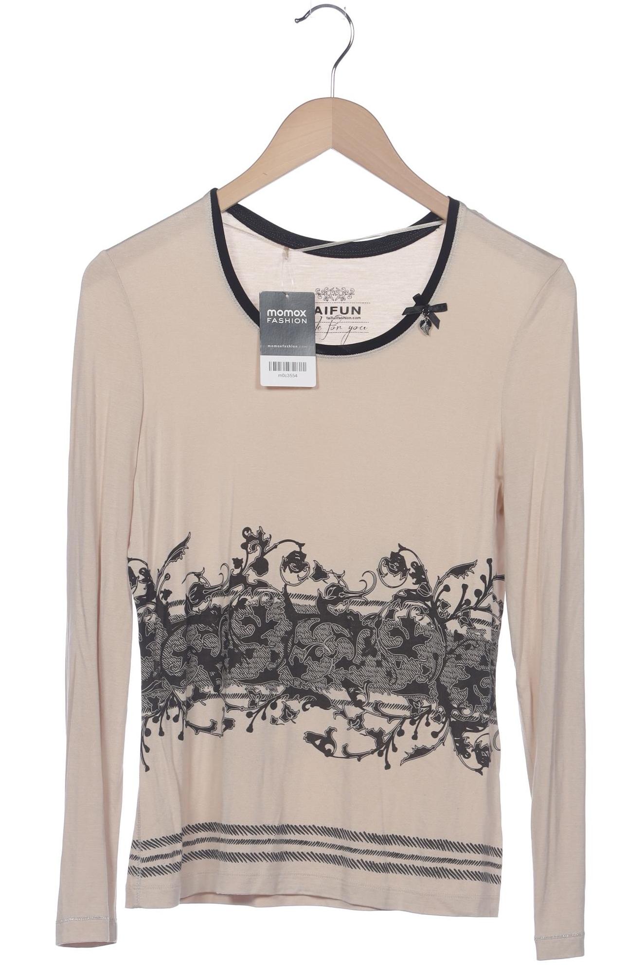 

Taifun Damen Langarmshirt, beige, Gr. 36