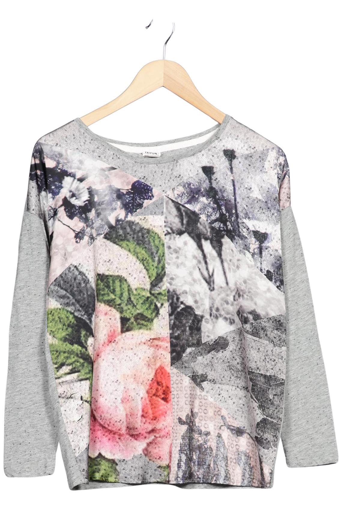 

Taifun Damen Langarmshirt, grau, Gr. 38