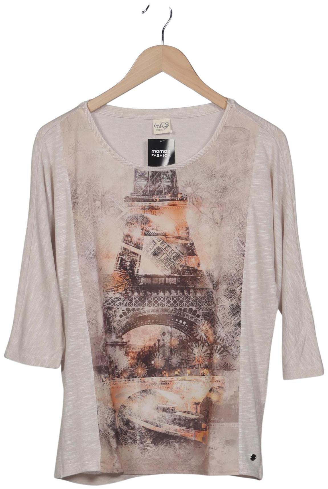 

Taifun Damen Langarmshirt, beige, Gr. 38