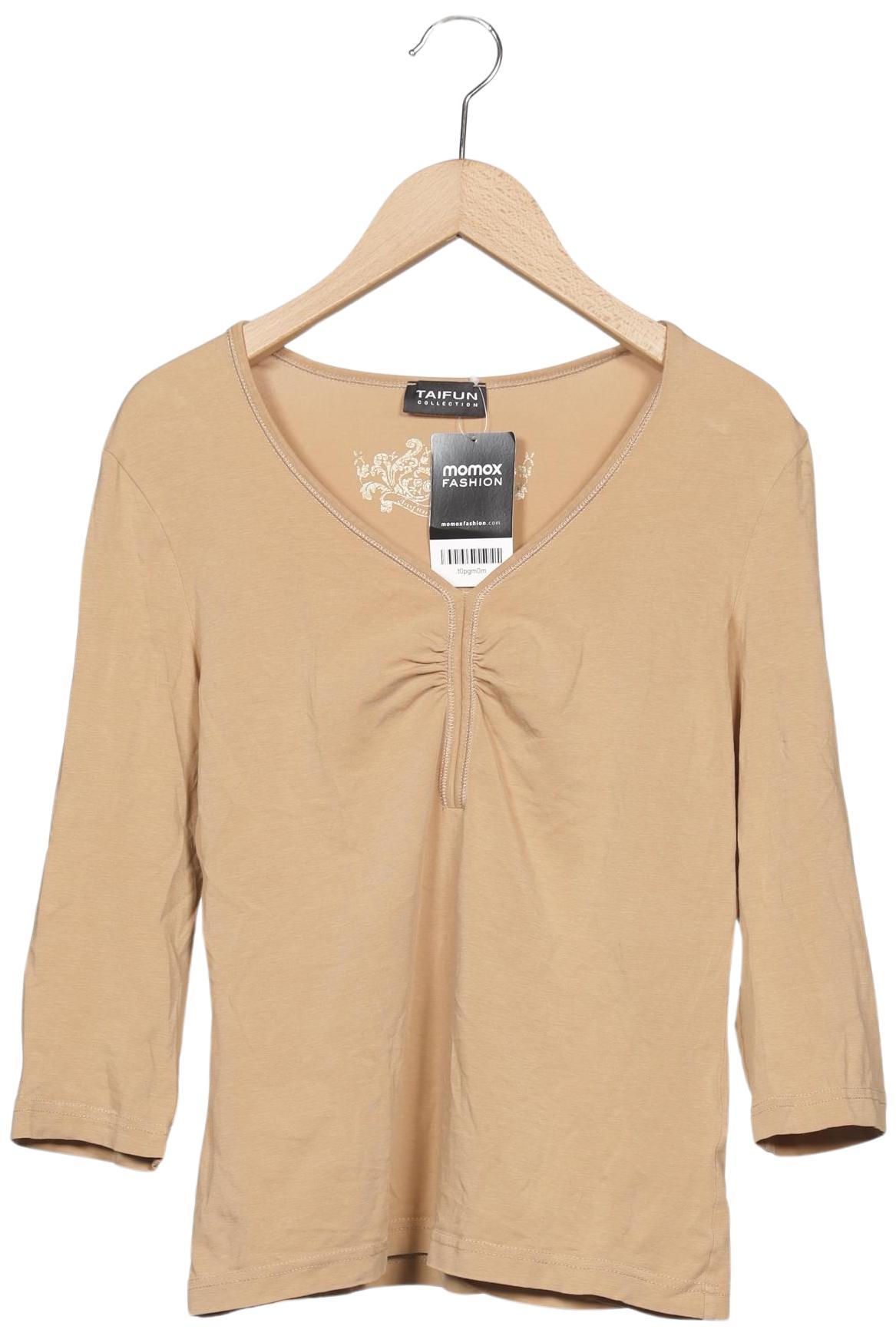 

Taifun Damen Langarmshirt, beige, Gr. 36