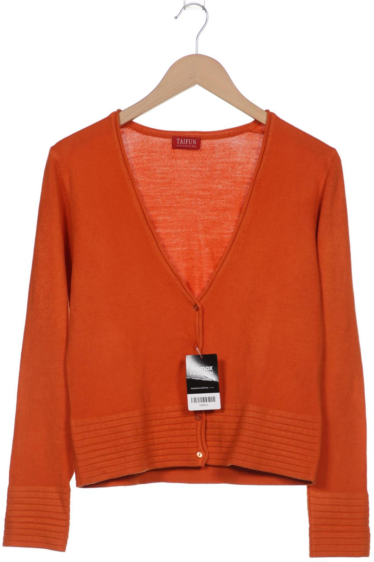 

Taifun Damen Strickjacke, orange, Gr. 38