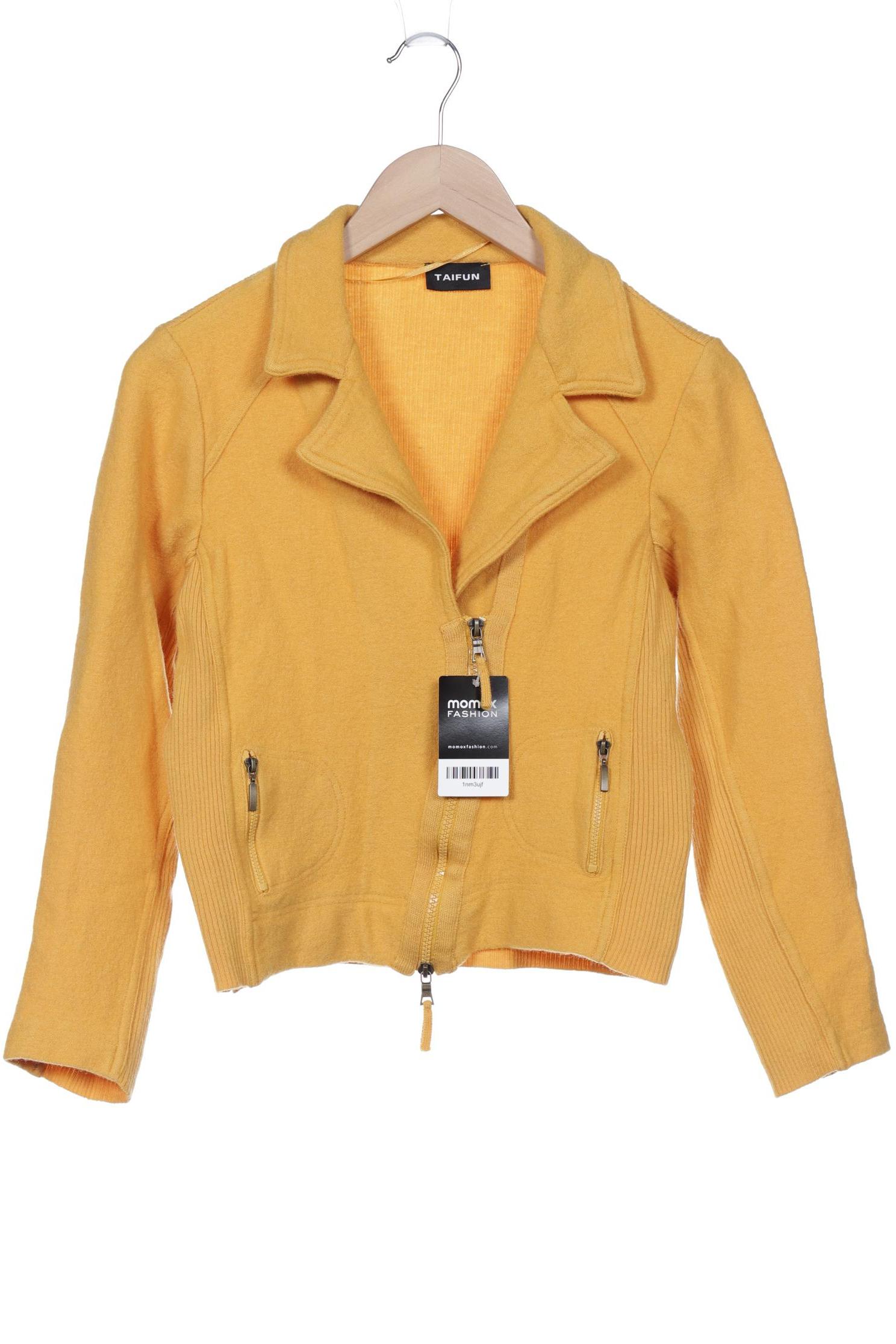 

Taifun Damen Strickjacke, gelb, Gr. 40