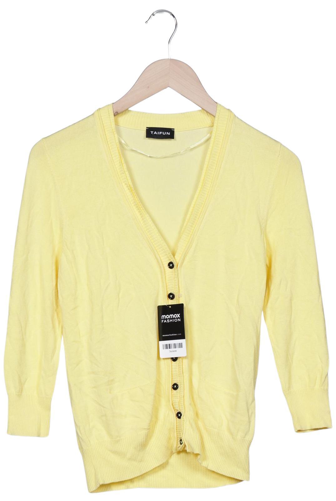 

Taifun Damen Strickjacke, gelb, Gr. 38