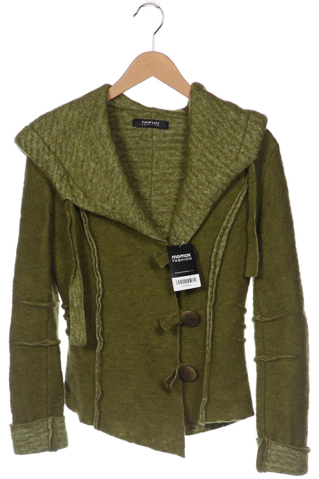 

Taifun Damen Strickjacke, grün, Gr. 38