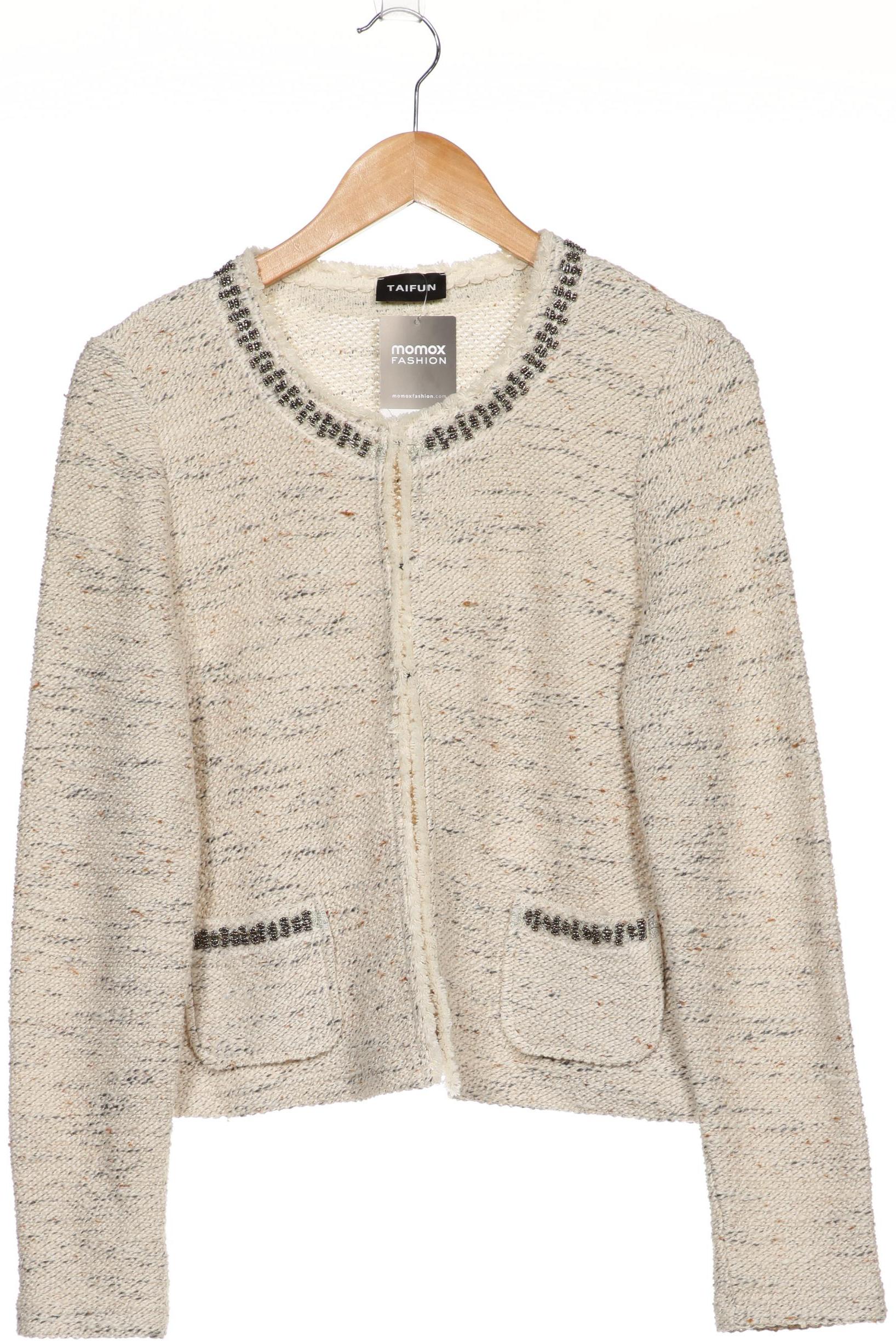 

Taifun Damen Strickjacke, beige, Gr. 40