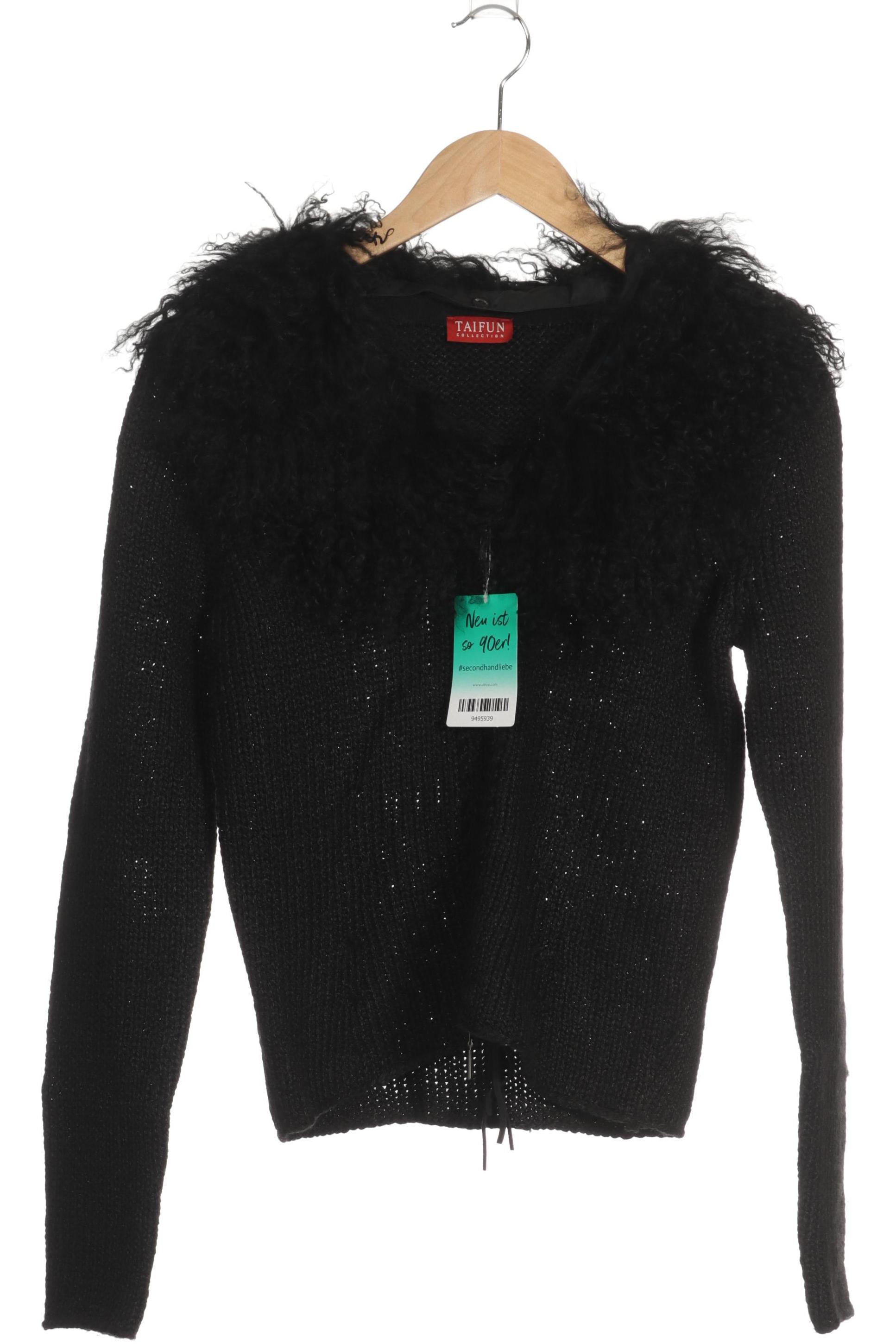 

Taifun Damen Strickjacke, schwarz, Gr. 36
