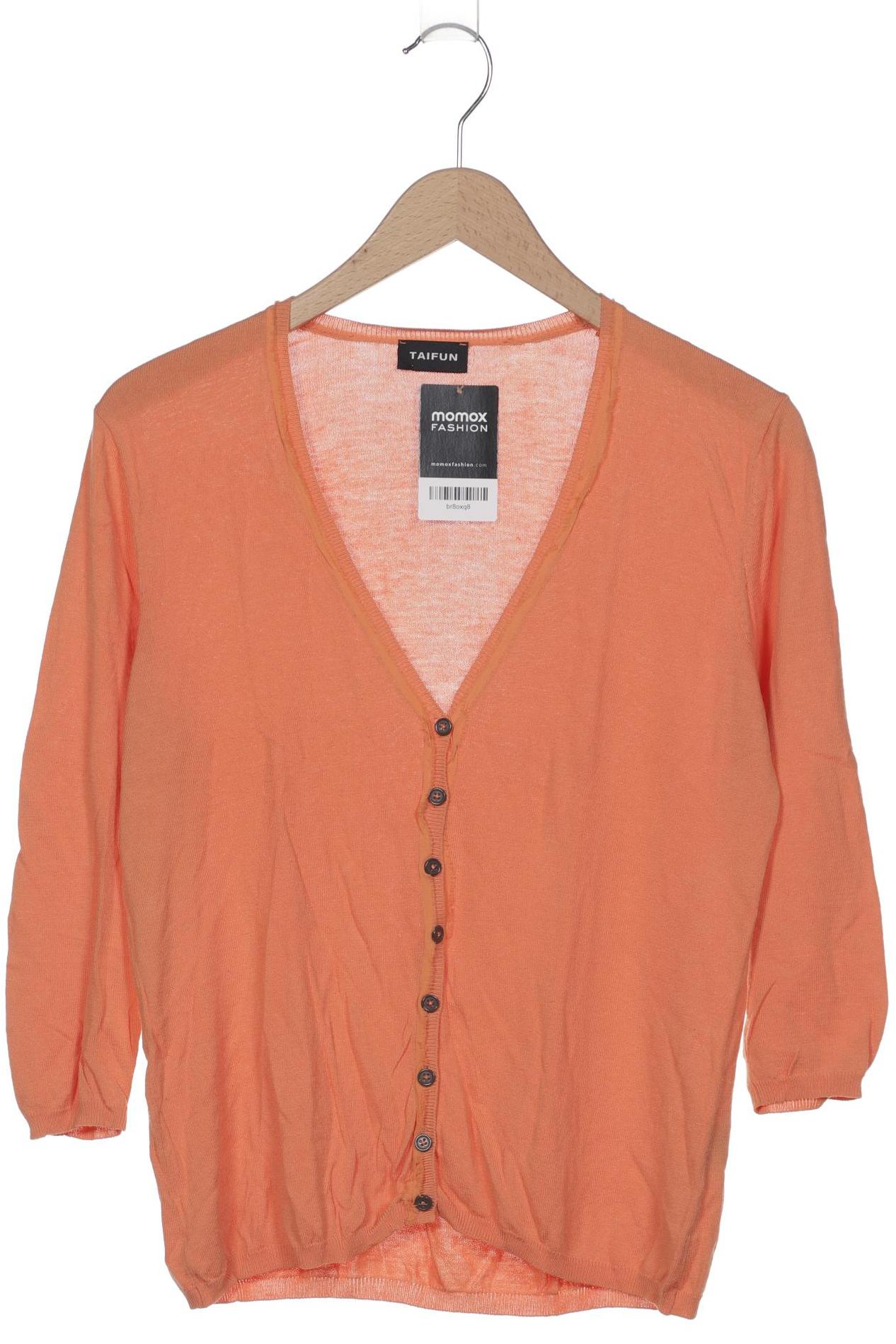 

Taifun Damen Strickjacke, orange, Gr. 40