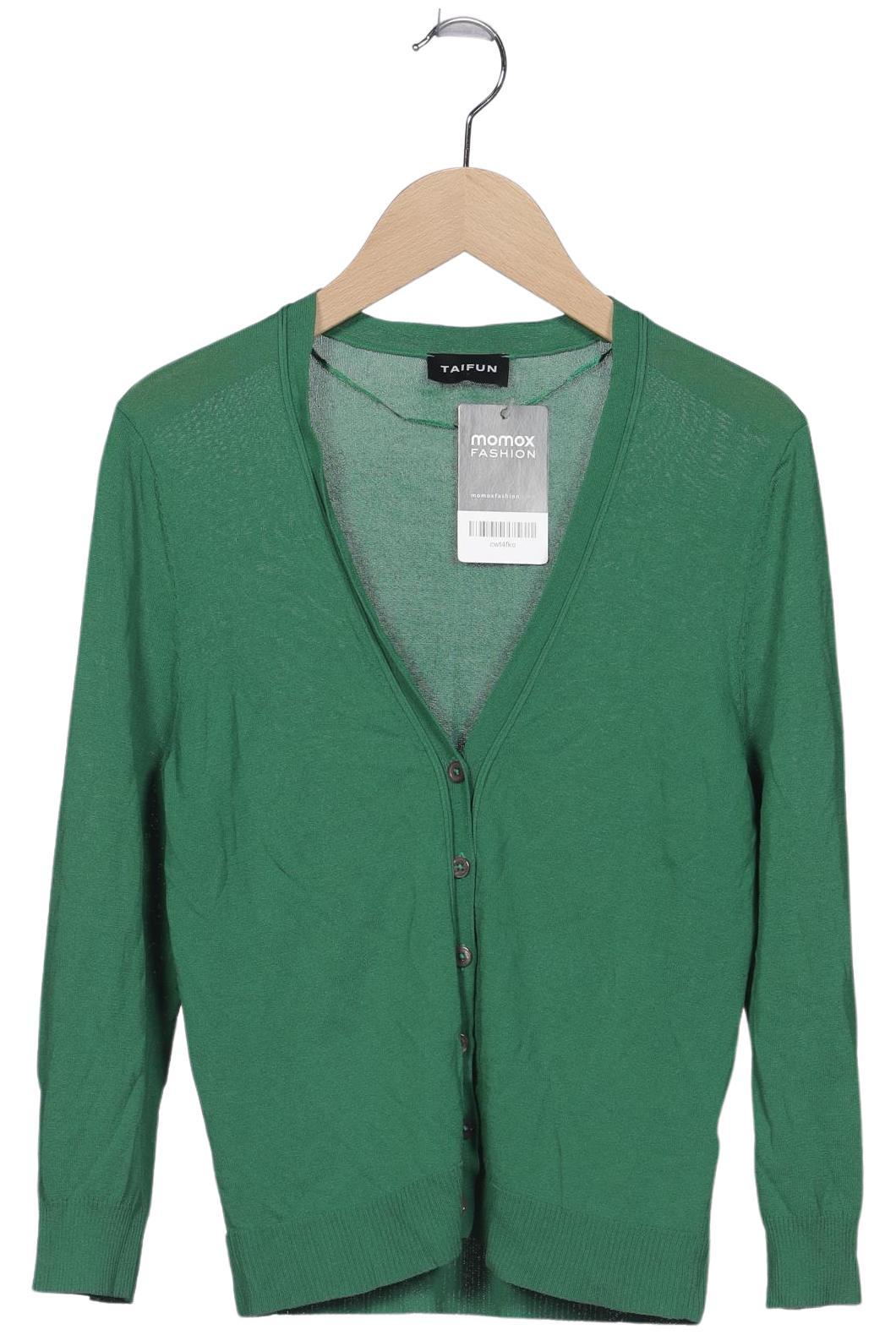 

Taifun Damen Strickjacke, grün, Gr. 34