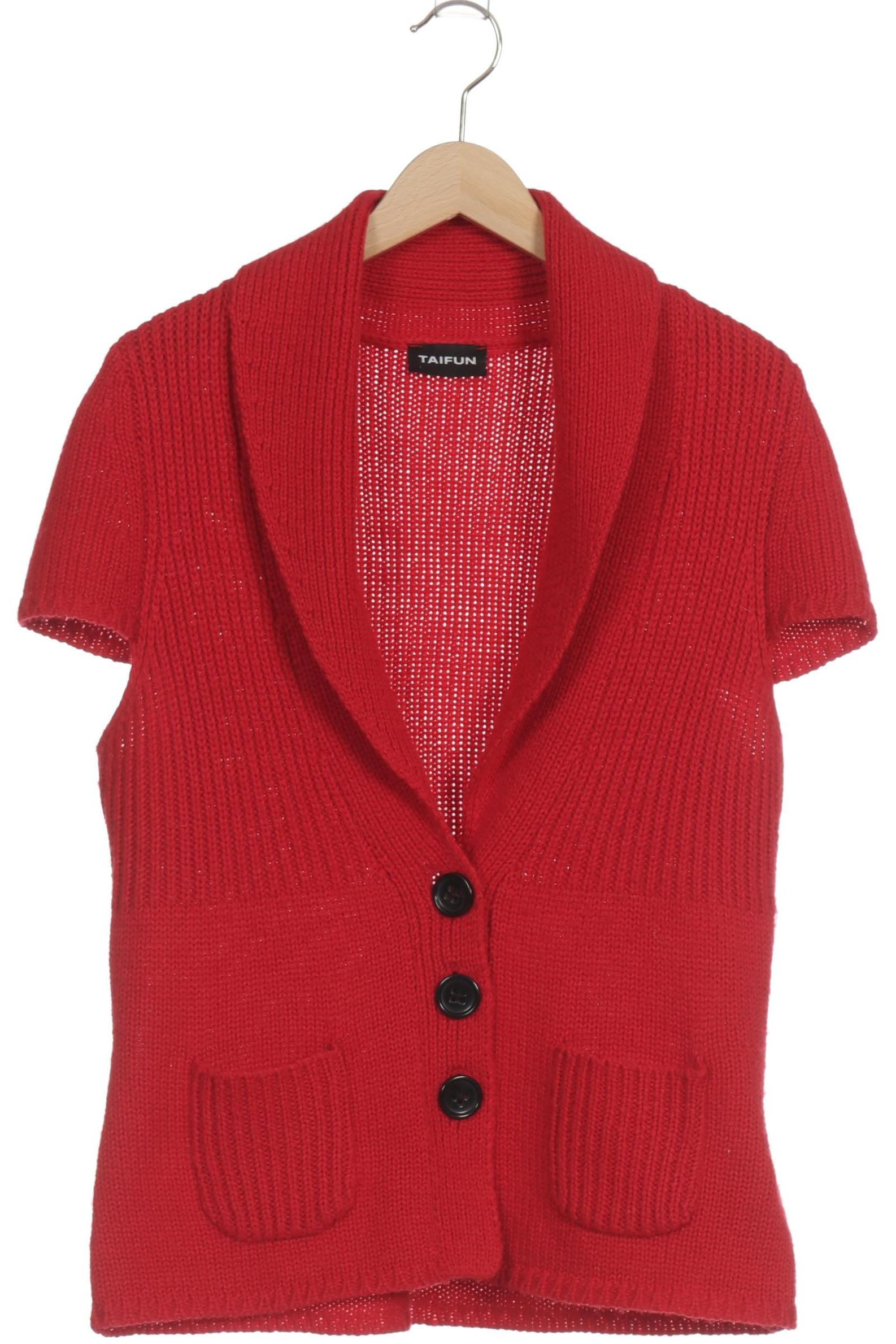 

Taifun Damen Strickjacke, rot, Gr. 38
