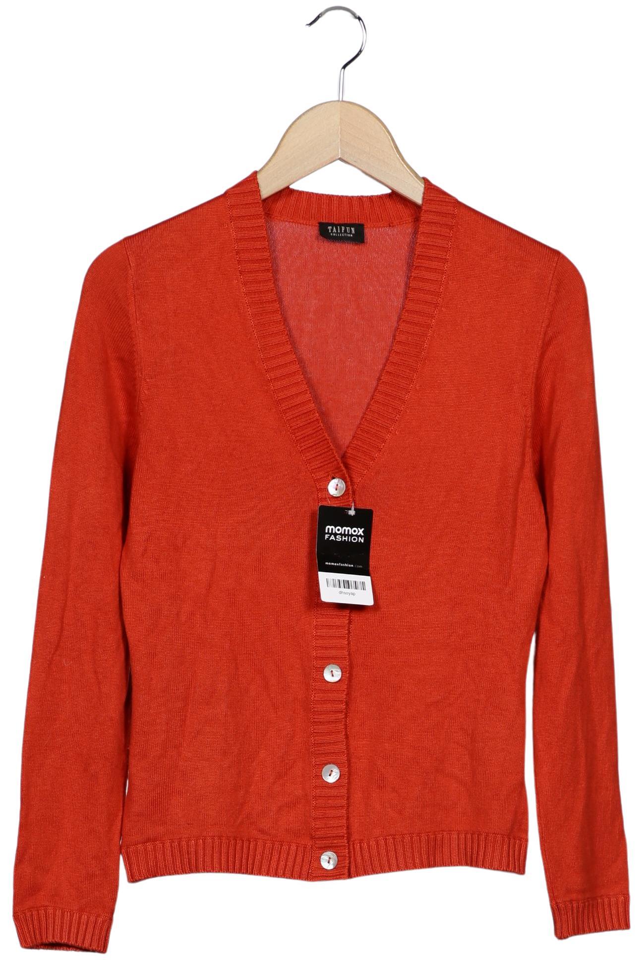 

Taifun Damen Strickjacke, orange, Gr. 36