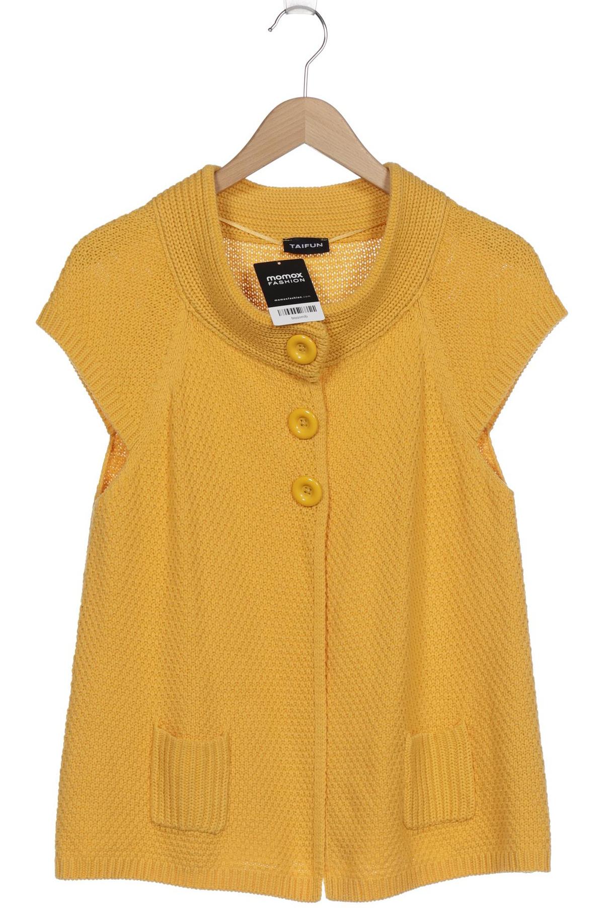 

Taifun Damen Strickjacke, gelb, Gr. 42