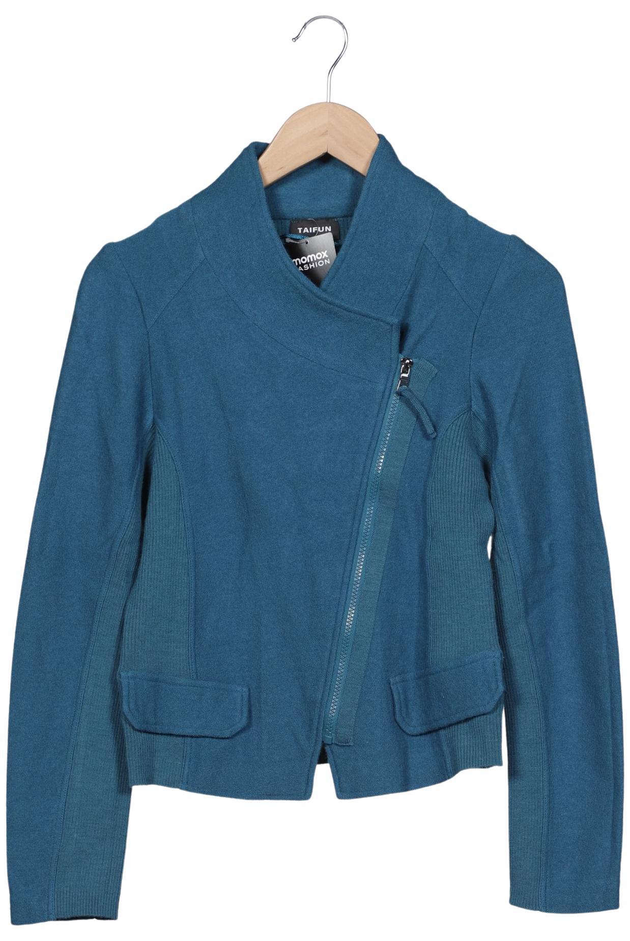 

Taifun Damen Strickjacke, blau, Gr. 38