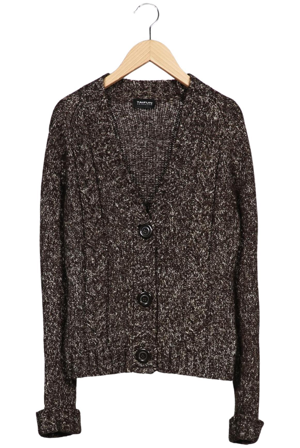

Taifun Damen Strickjacke, braun, Gr. 36