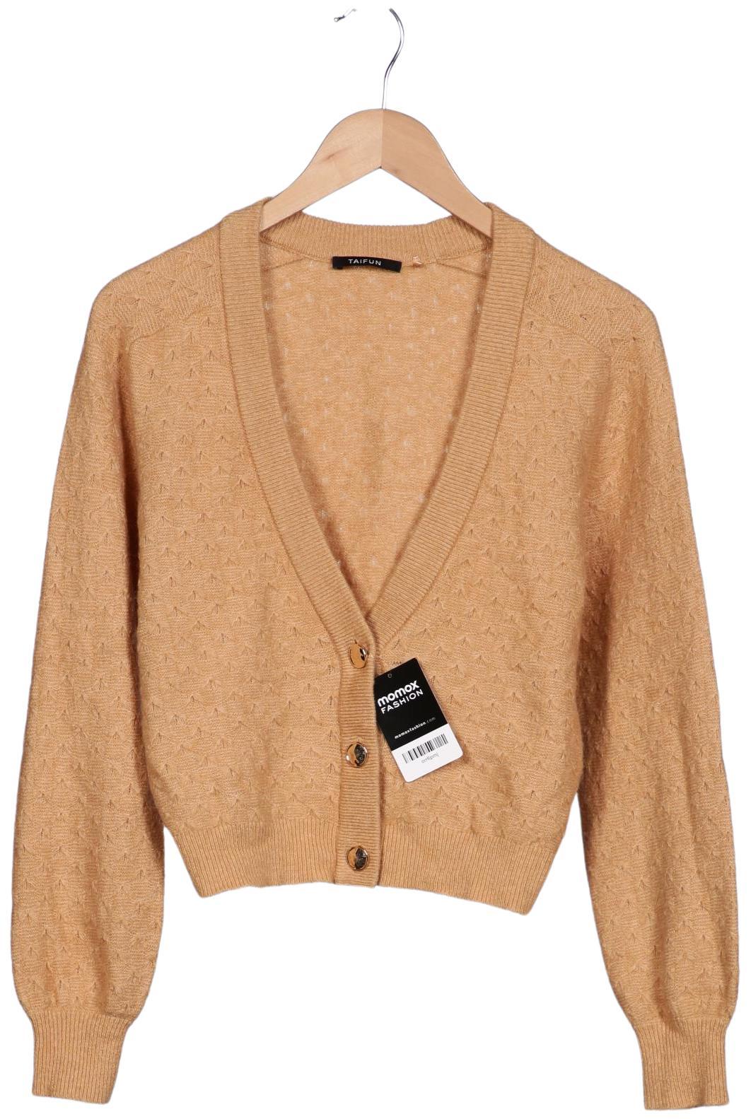 

Taifun Damen Strickjacke, beige, Gr. 36