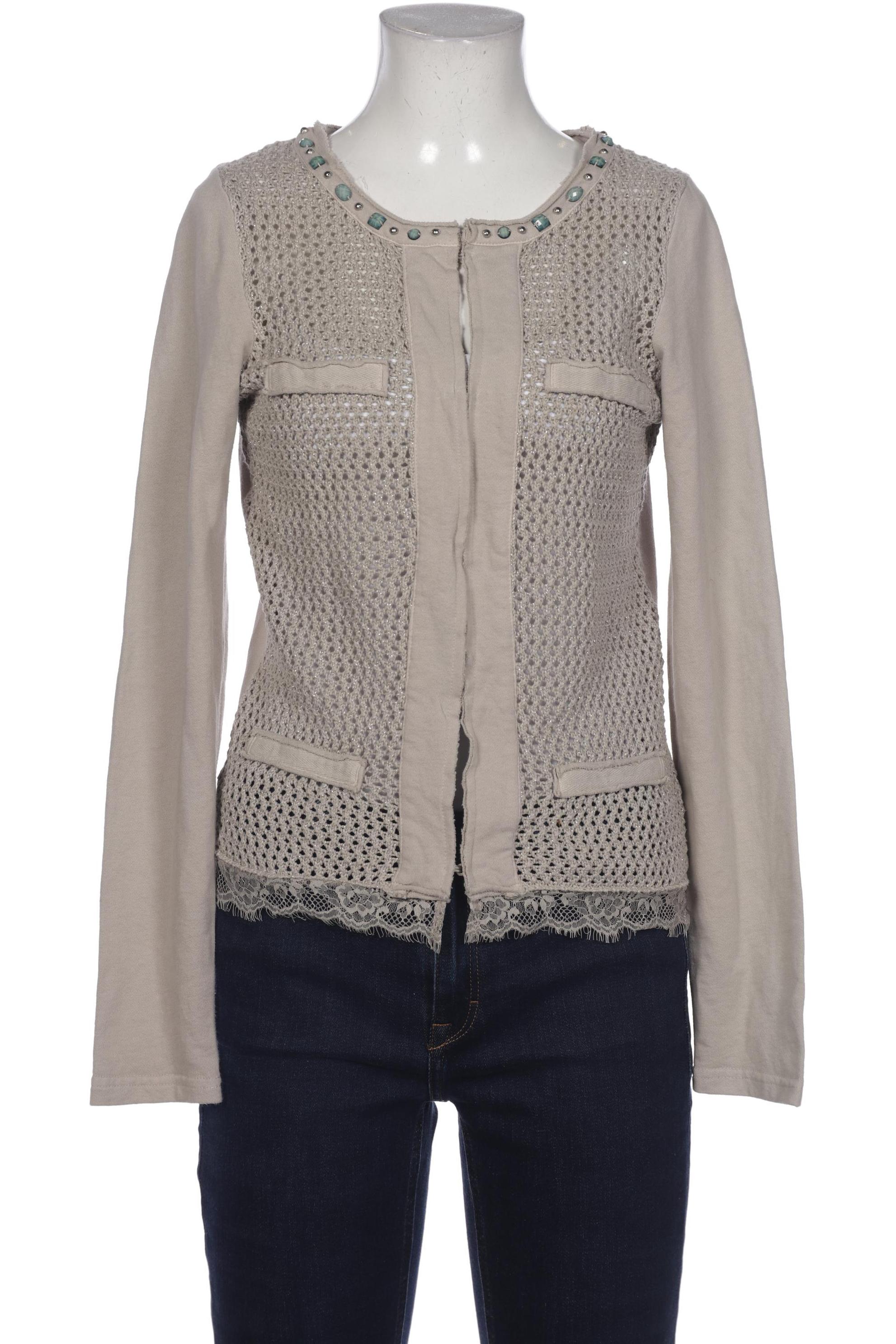 

Taifun Damen Strickjacke, beige, Gr. 36